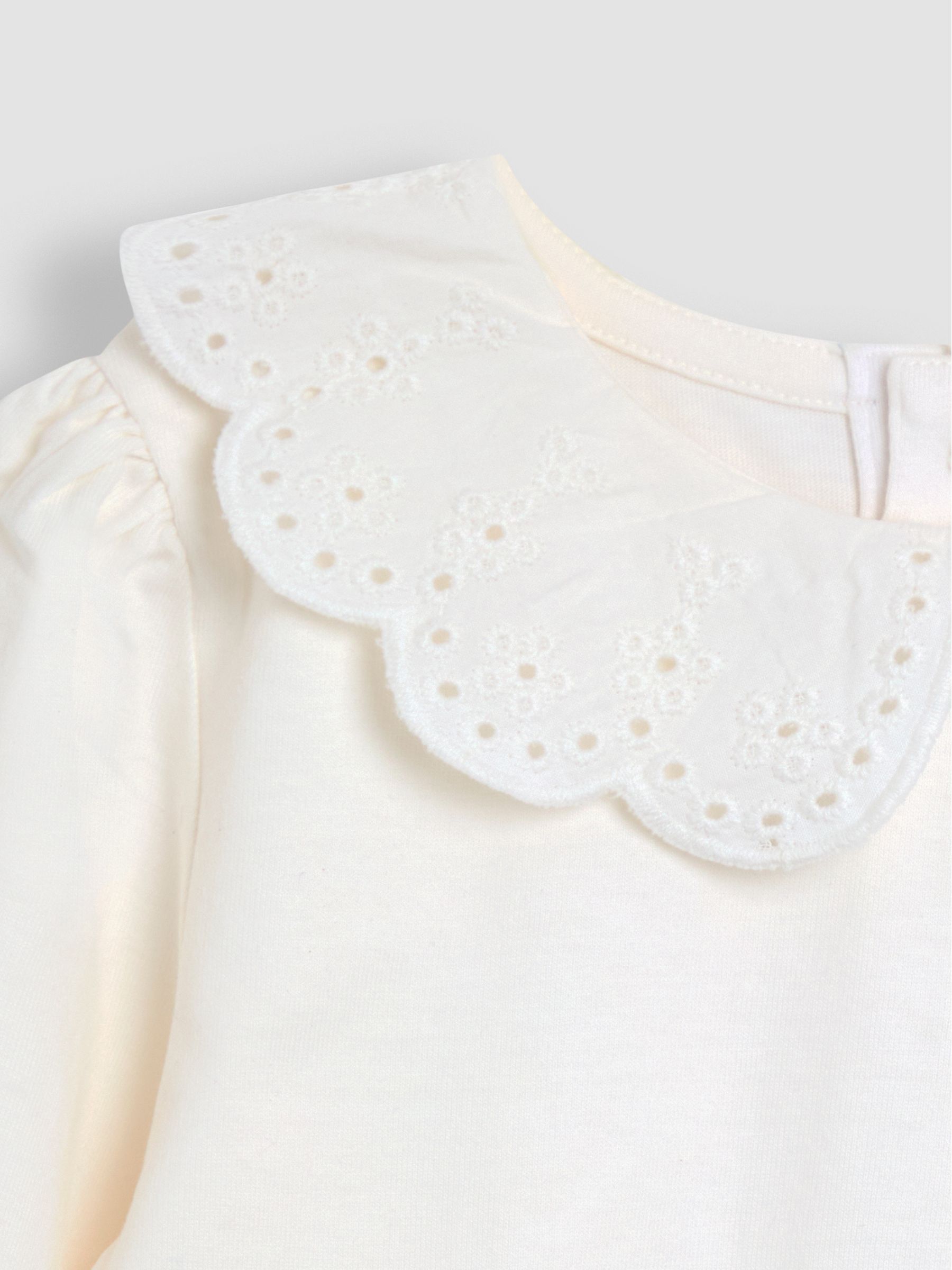 Cream Top With Broderie Collar - Image 3 of 3