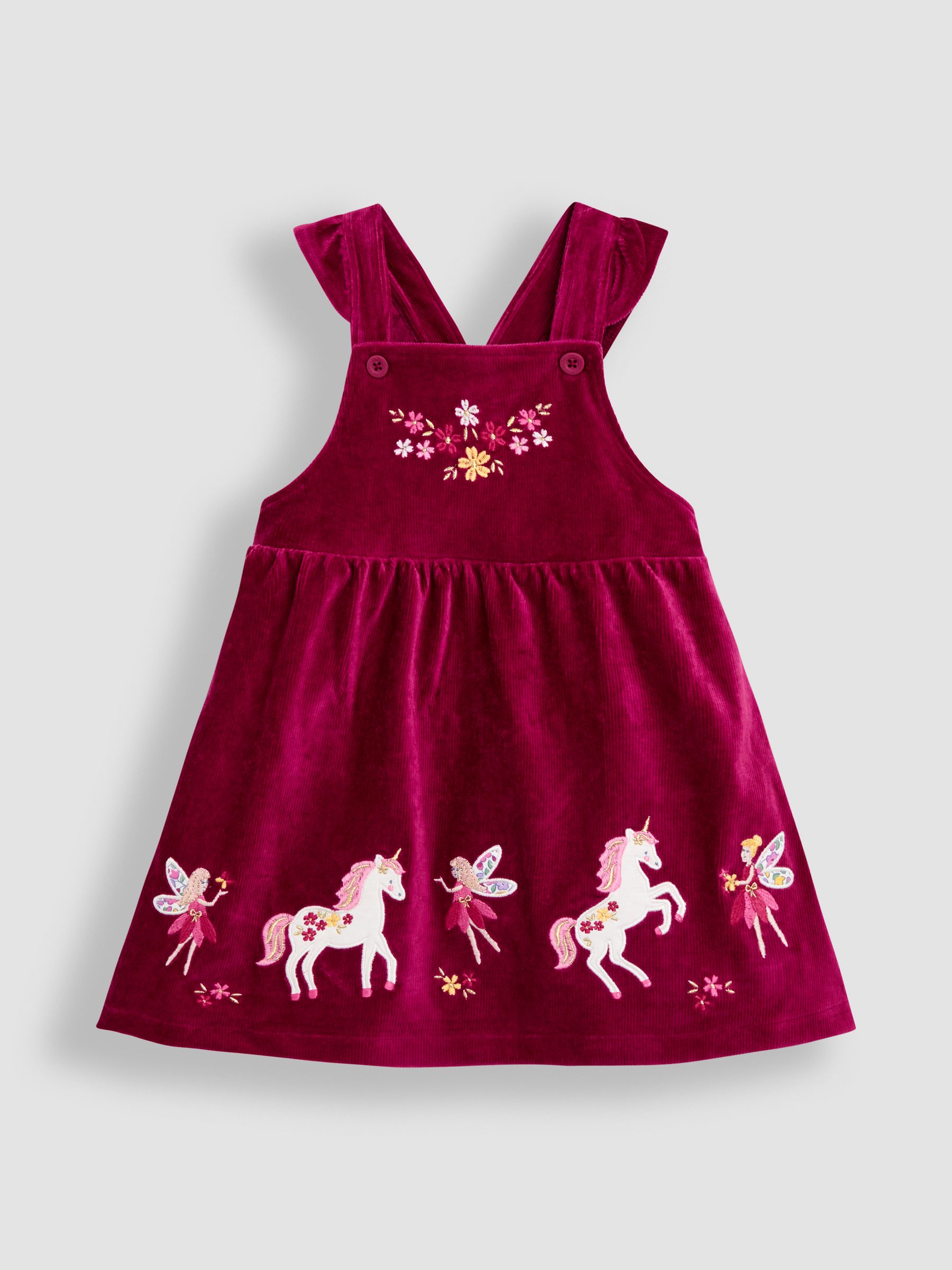 Purple Light Hedgehog Applique Velour Pinafore Dress & Top Set - Image 2 of 5