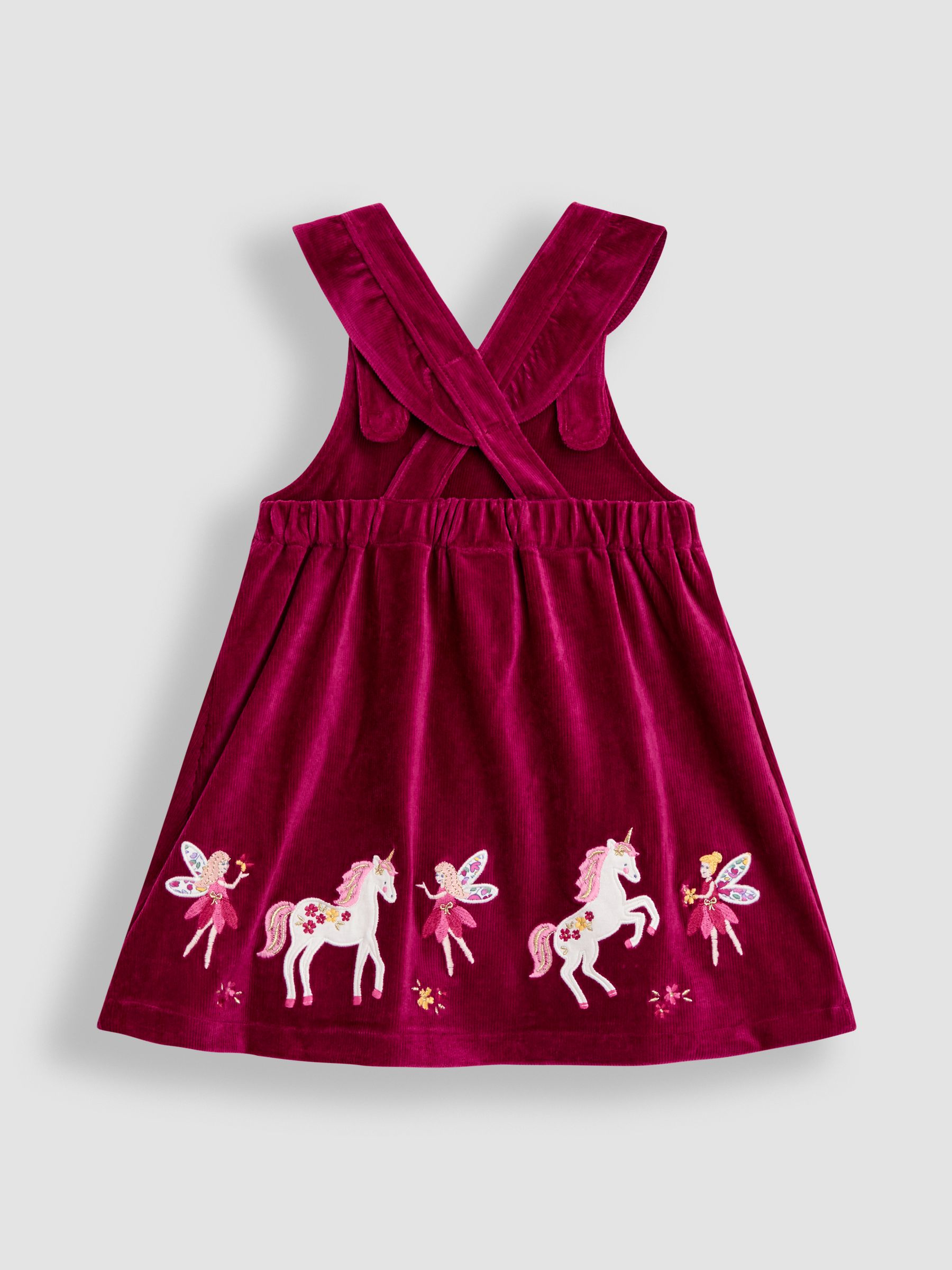 Purple Light Hedgehog Applique Velour Pinafore Dress & Top Set - Image 3 of 5