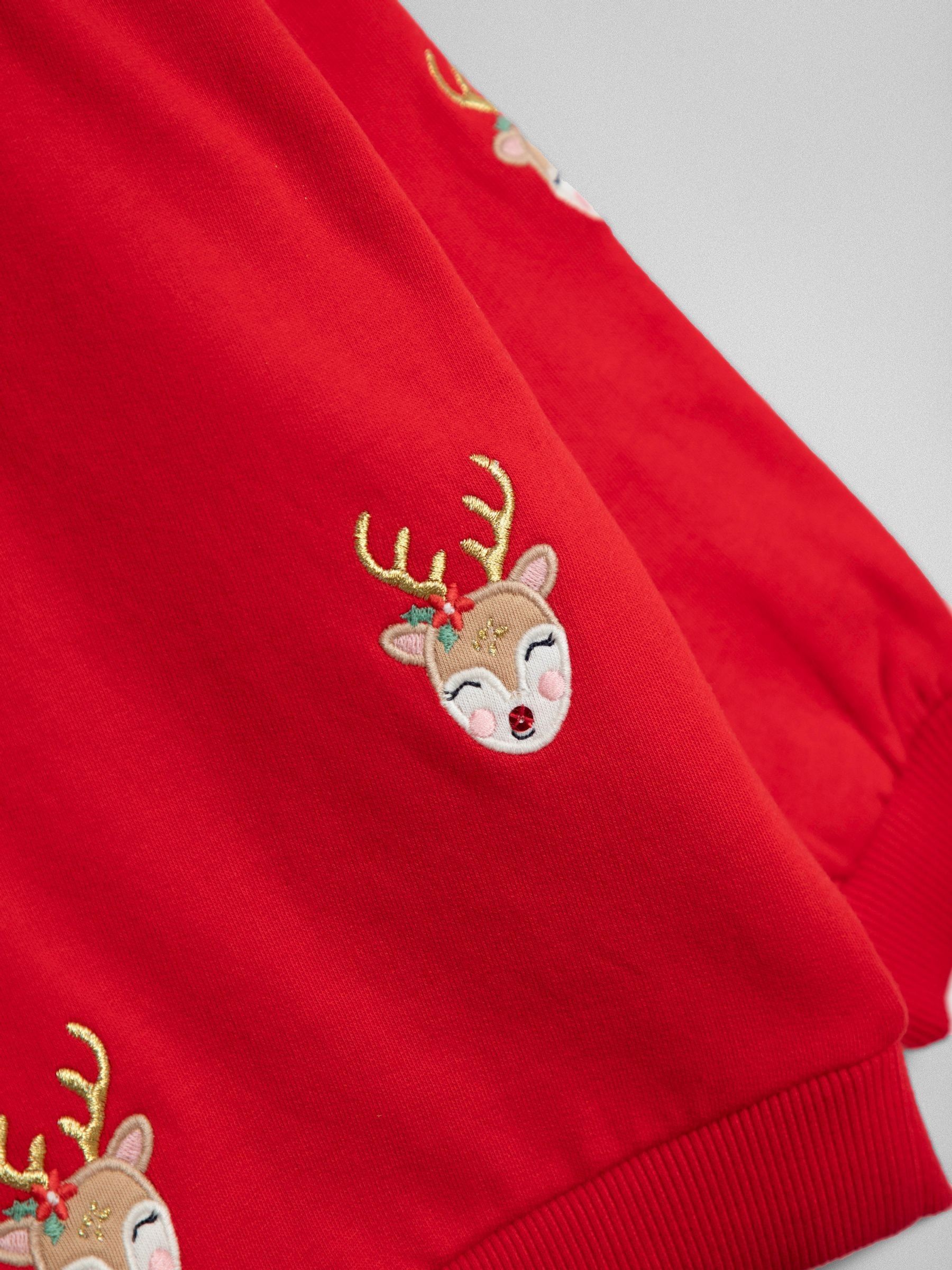 Red Reindeer Appliqué Sweatshirt - Image 2 of 3