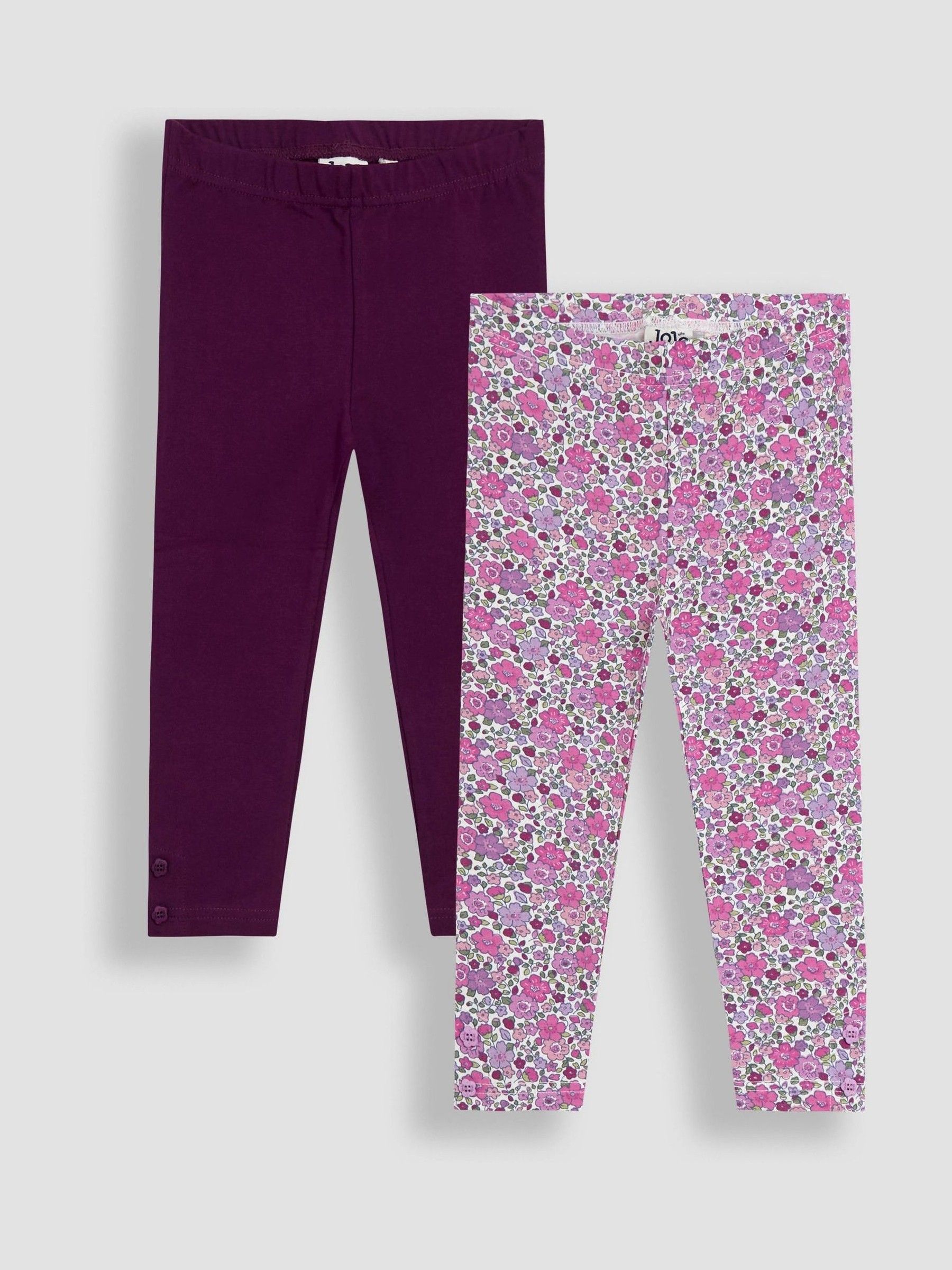 Purple Dark 2-Pack Ditsy Floral Leggings - Image 1 of 5