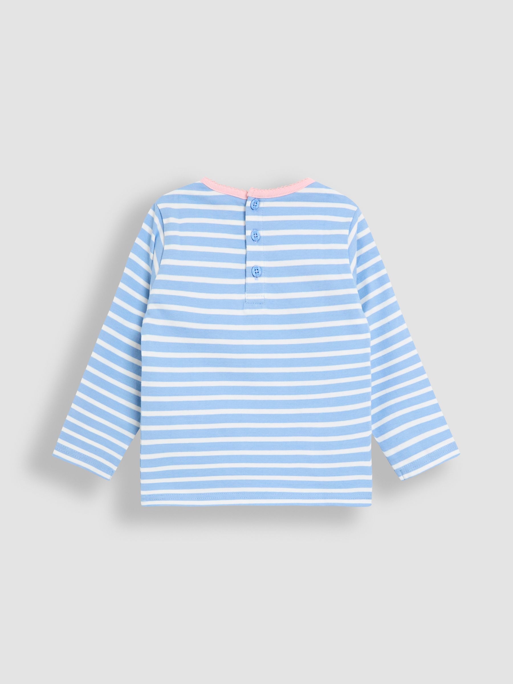Blue Light Appliqué Stripe Top - Image 2 of 3