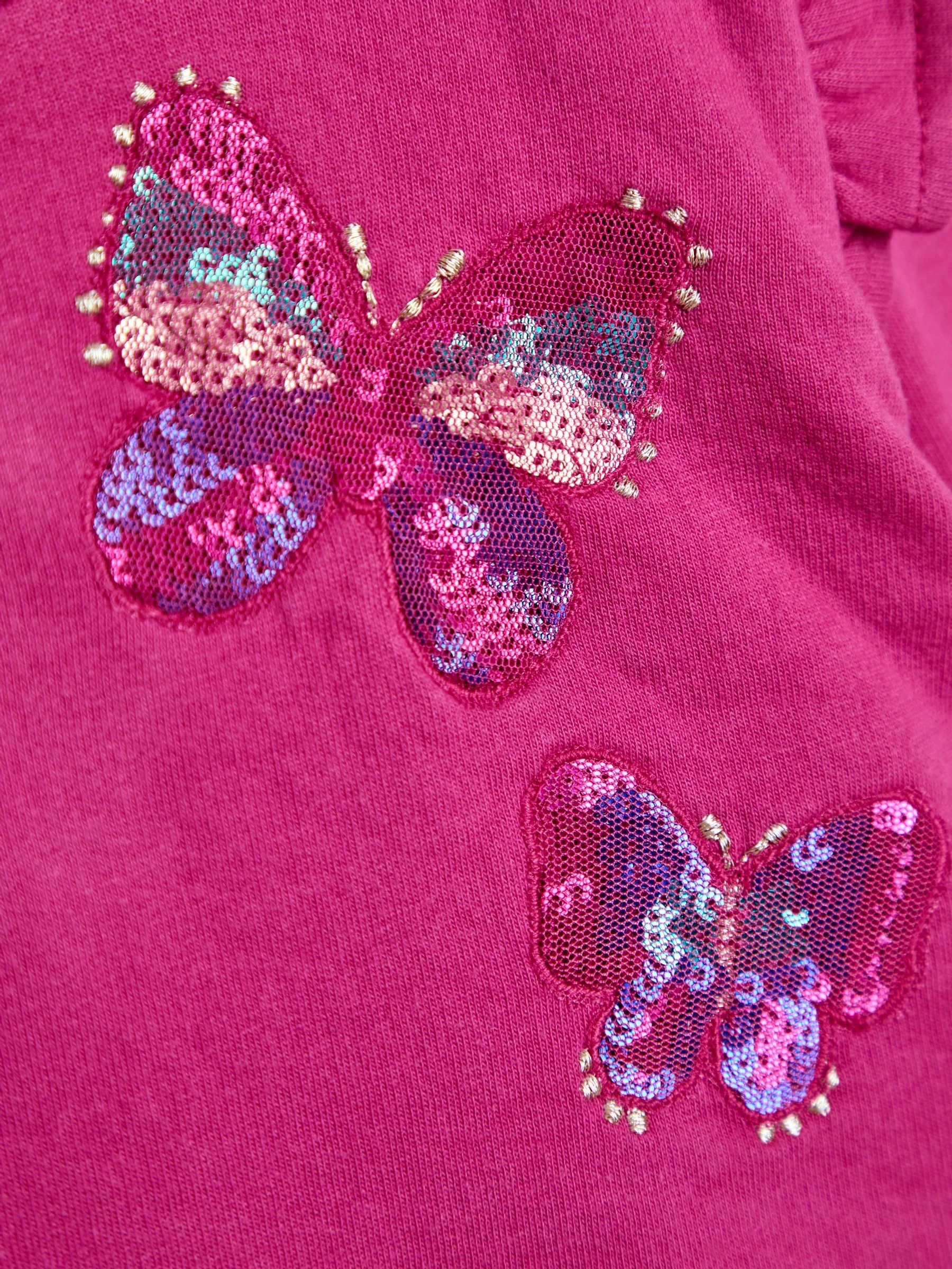 Berry Purple Butterfly Appliqué Tulle Frill Sweatshirt - Image 4 of 5