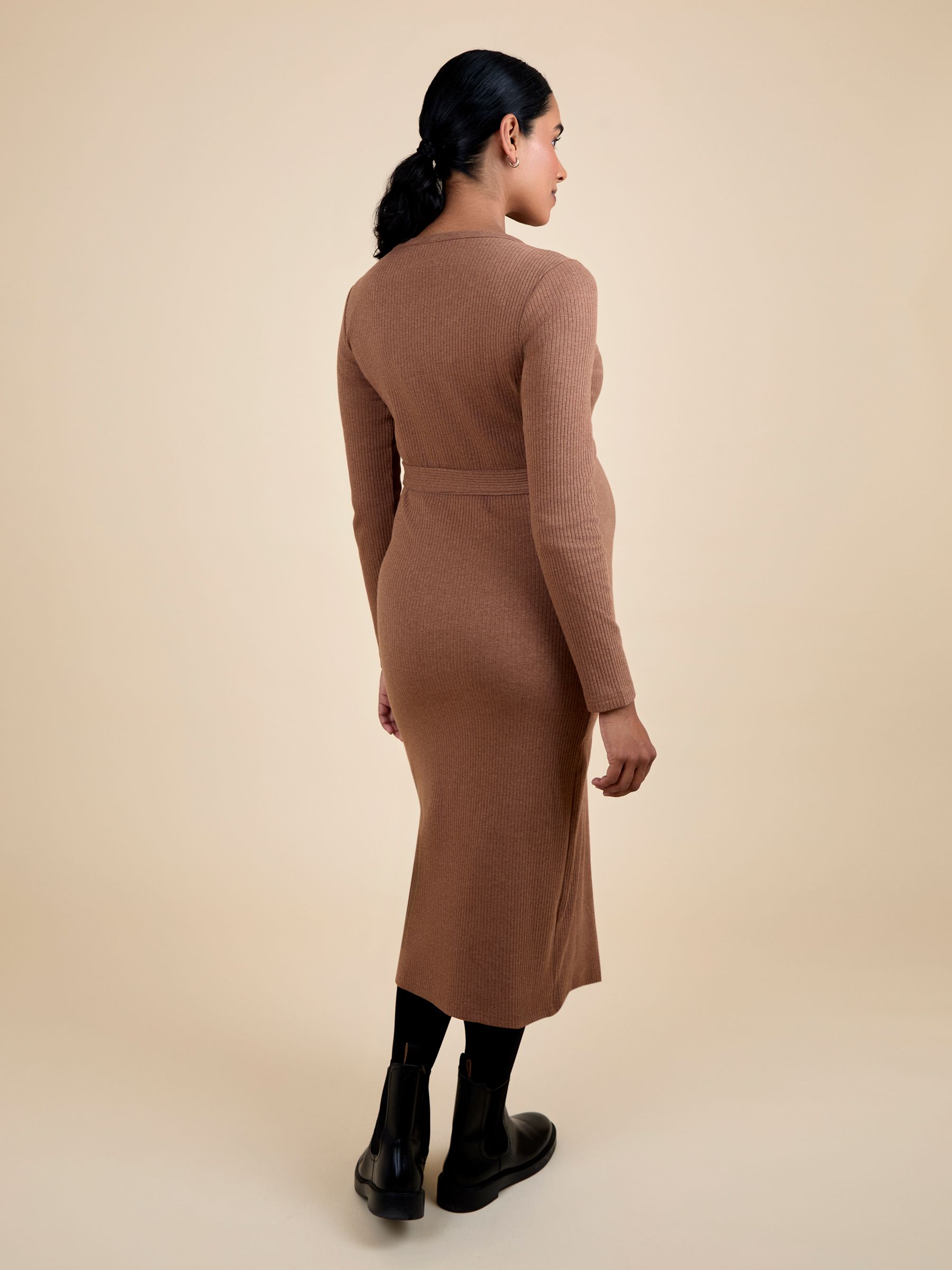 Gold Popper Ribbed Dress - Image 2 of 5