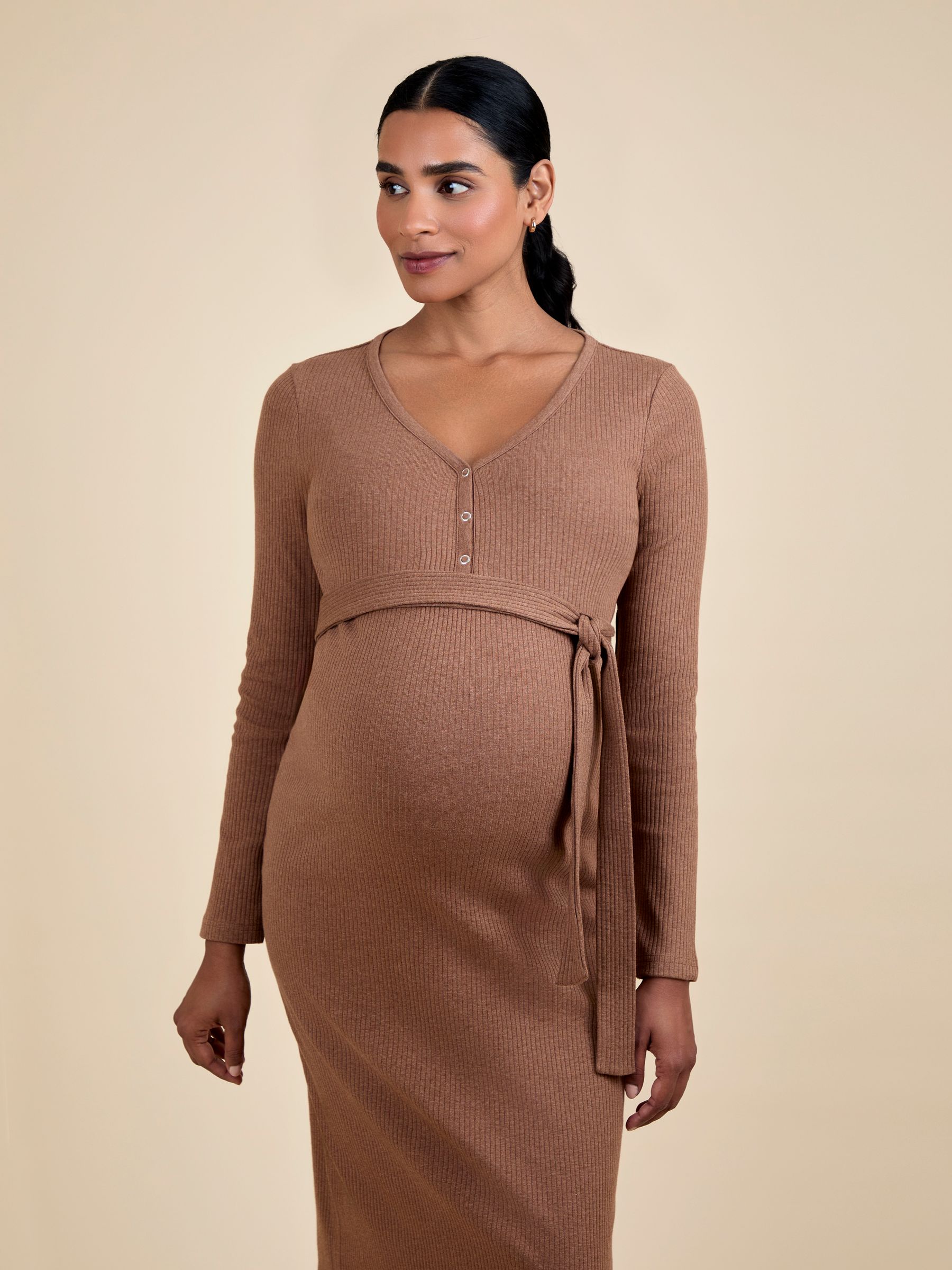 Gold Popper Ribbed Dress - Image 4 of 5