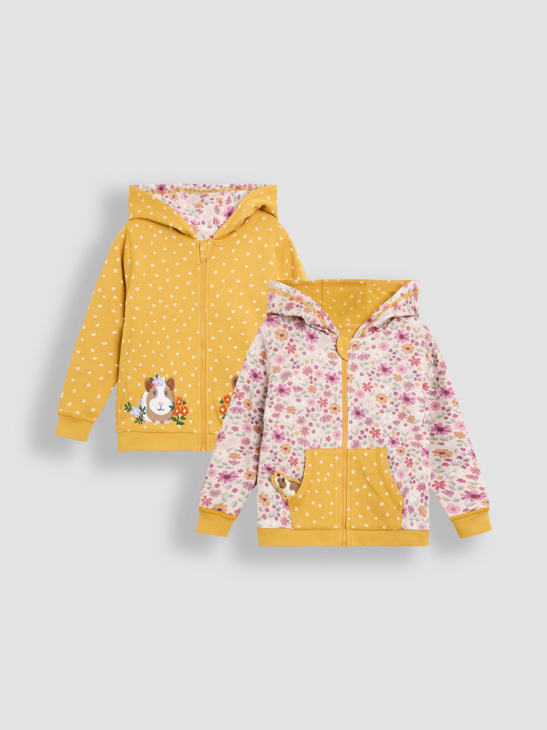 Yellow Appliqué Reversible Hoodie - Image 1 of 7