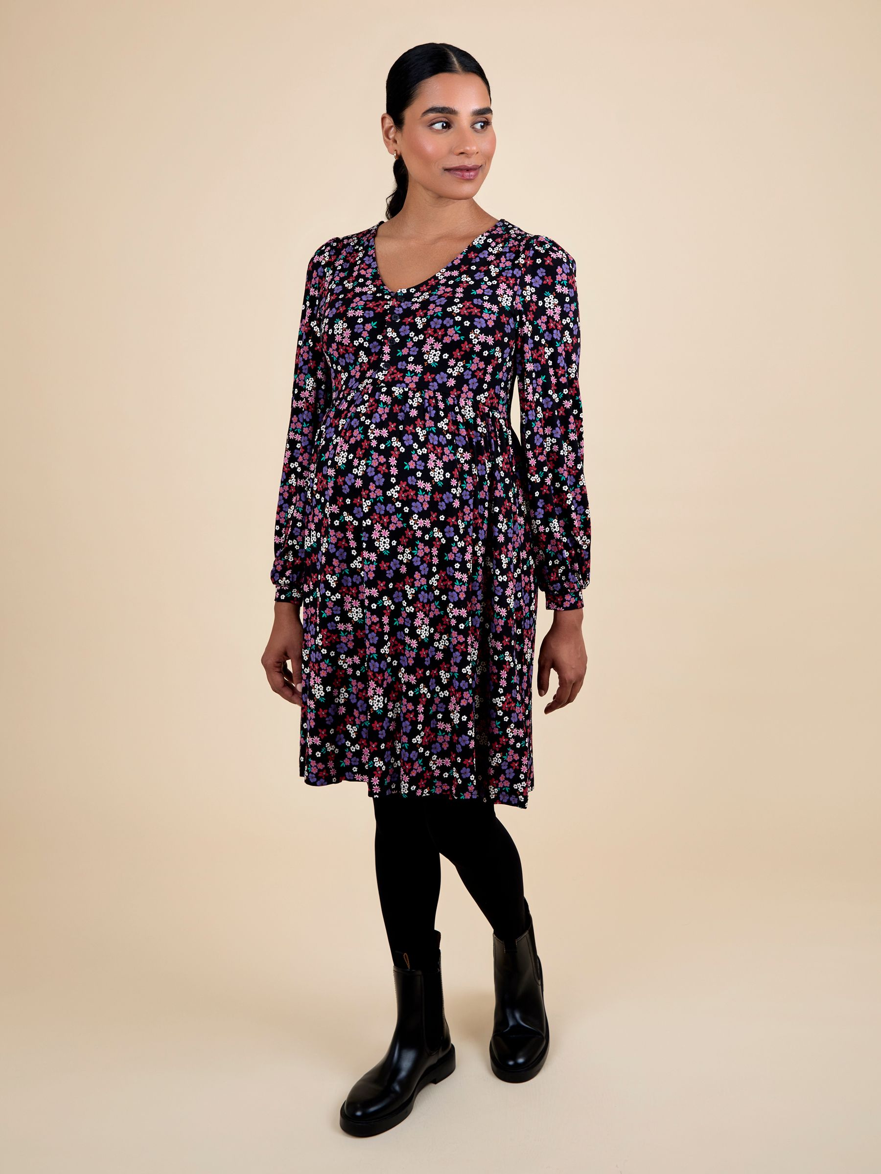 Black Button Through Dress - Image 1 of 5