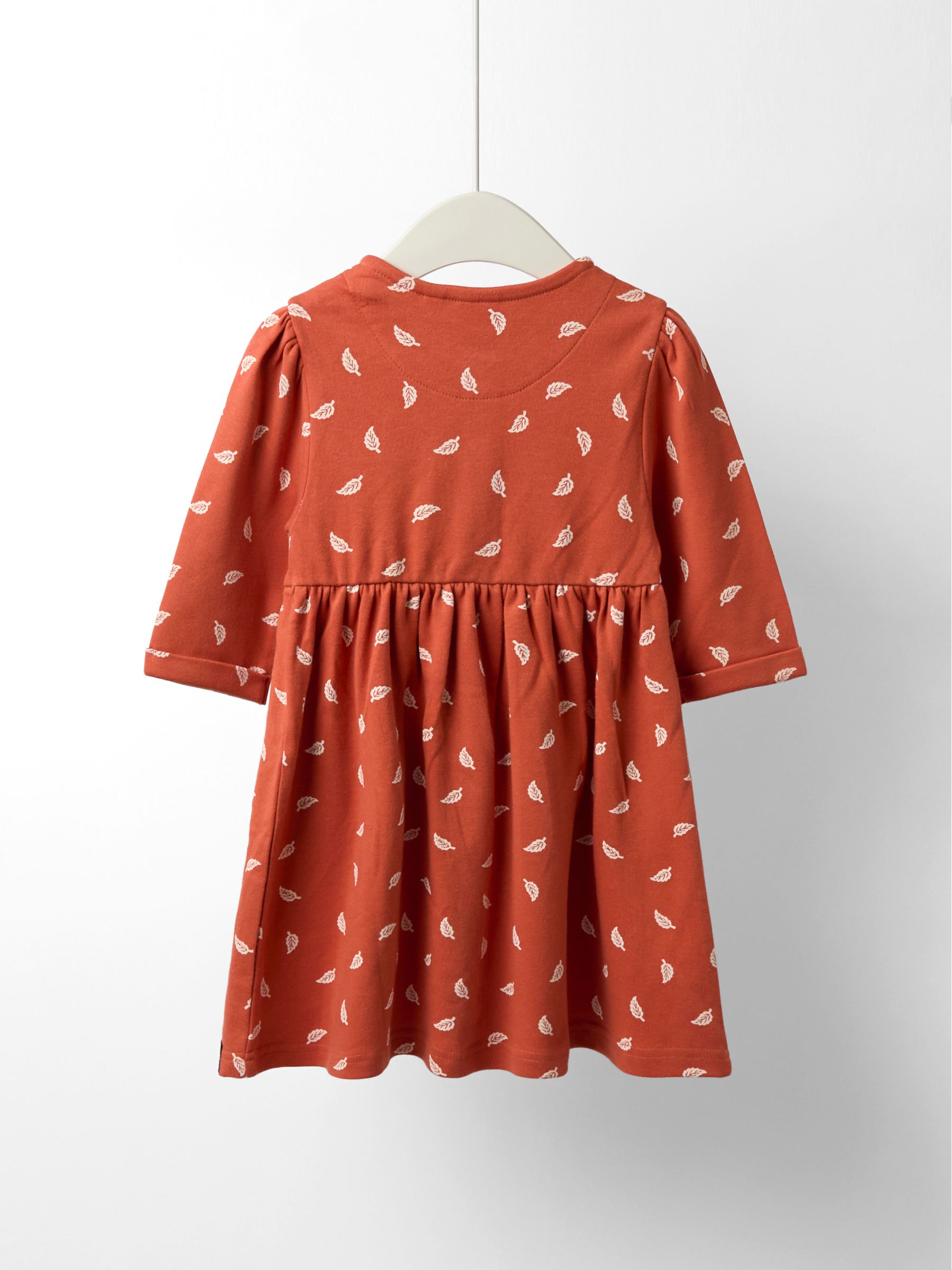 Rust Orange Gruffalo Appliqué Button Front Dress - Image 9 of 11