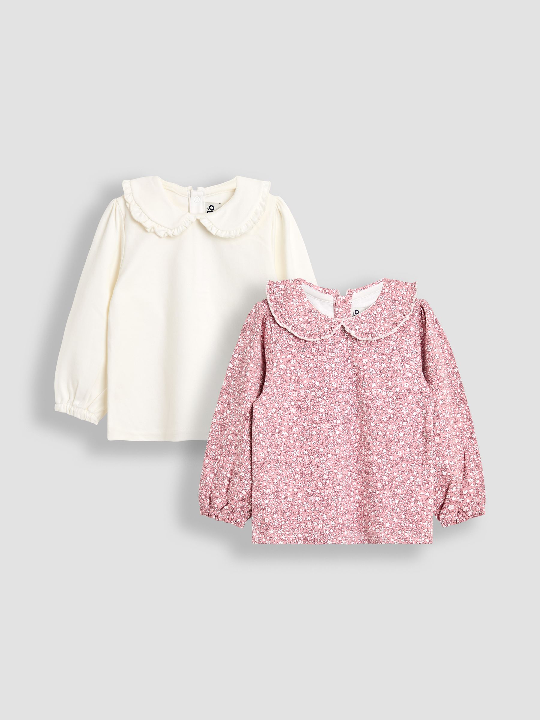 Pink 2-Pack Printed Collar Tops - Image 1 of 7