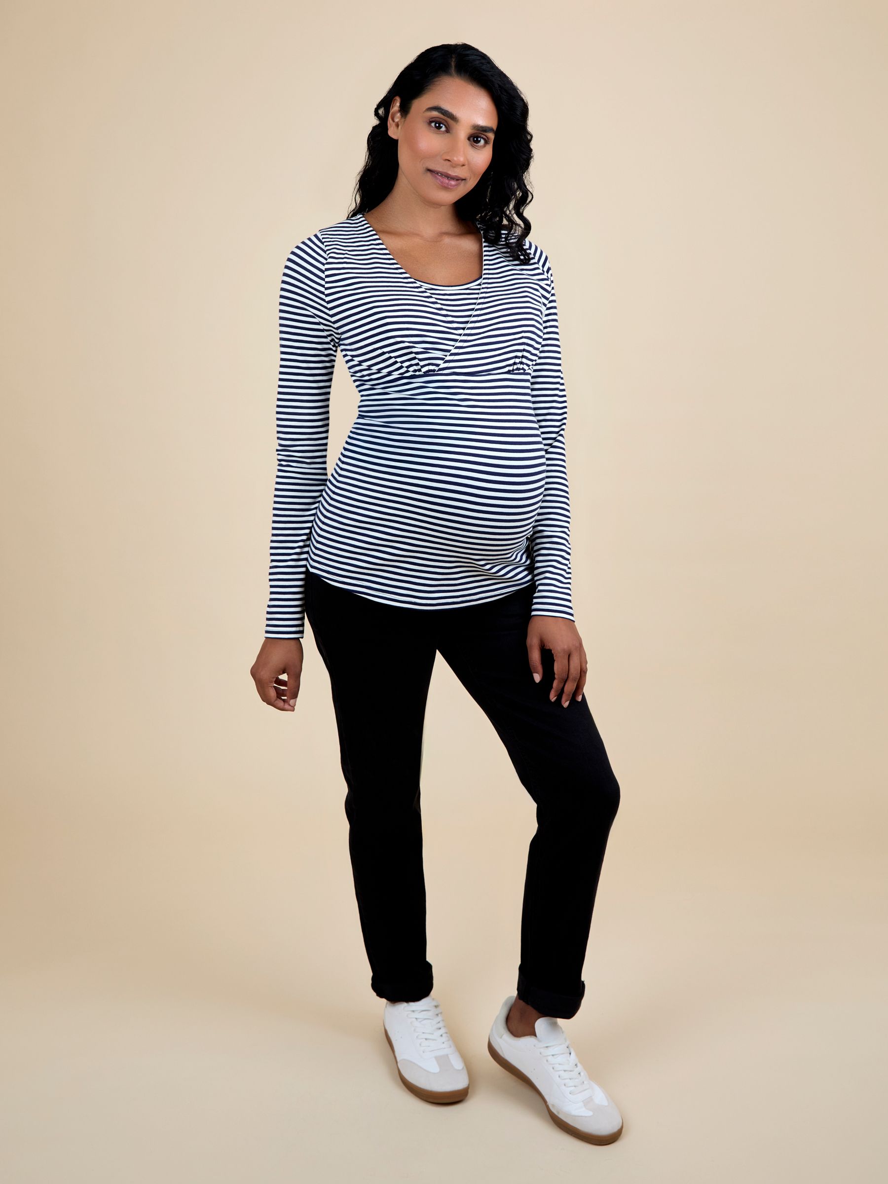 Blue 2-Pack Maternity & Nursing Top - Image 4 of 5