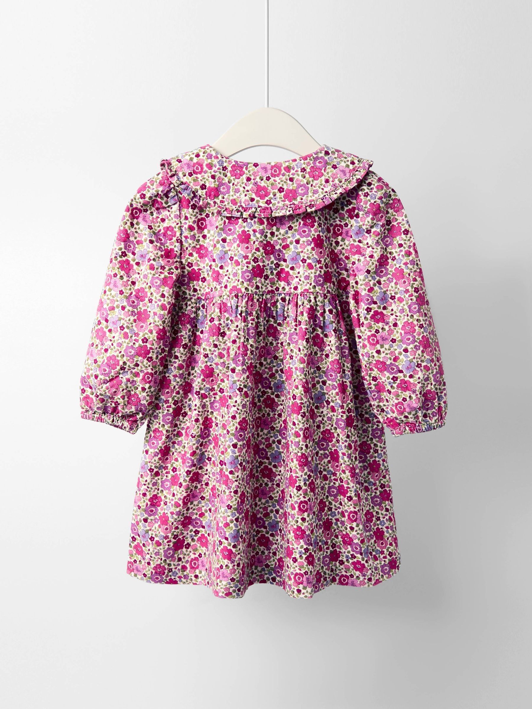Pink Floral Printed Cord Button Through Dress - Image 2 of 3
