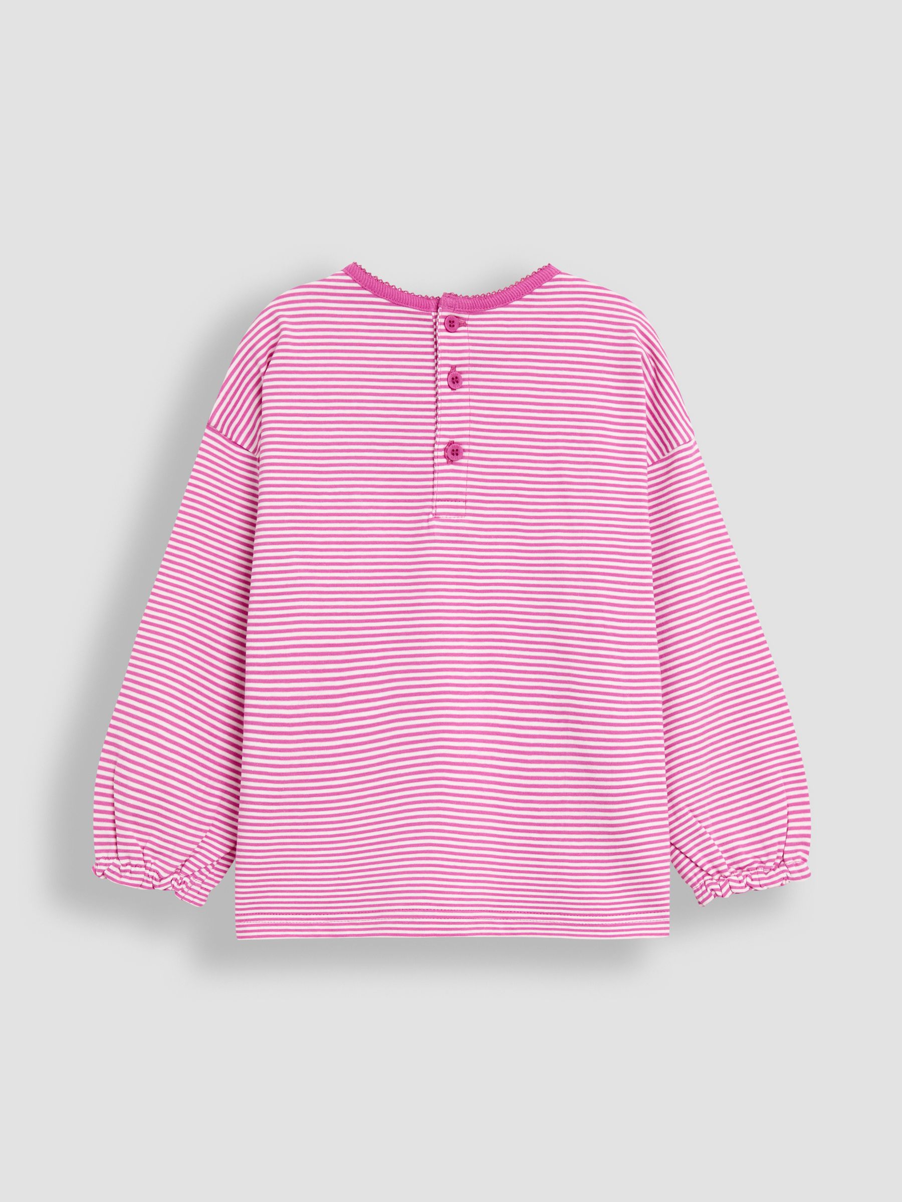 Pink Drop Shoulder Stripe Top - Image 2 of 3