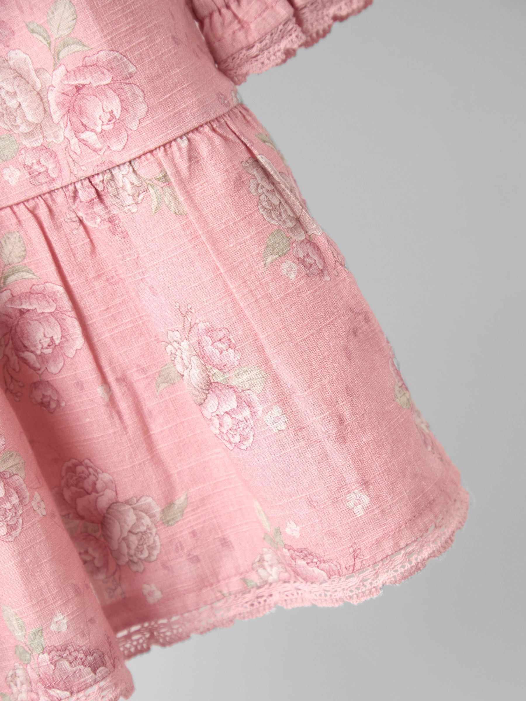 Rose Pink Pretty Frill Collar Dress - Image 3 of 4