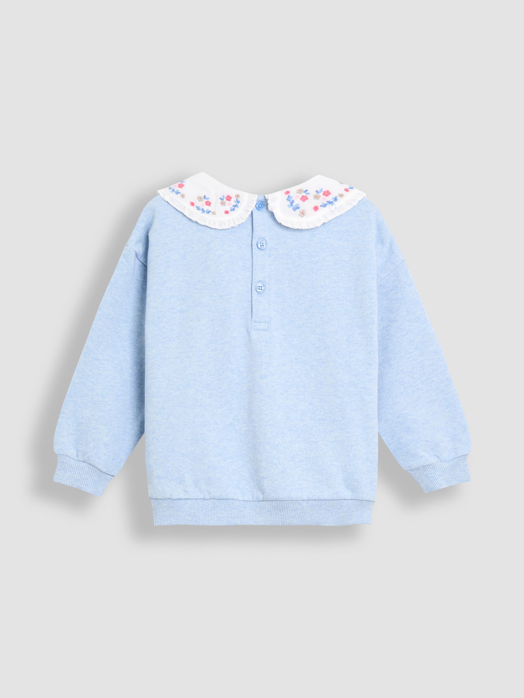 Blue Appliqué Collar Sweatshirt - Image 2 of 3