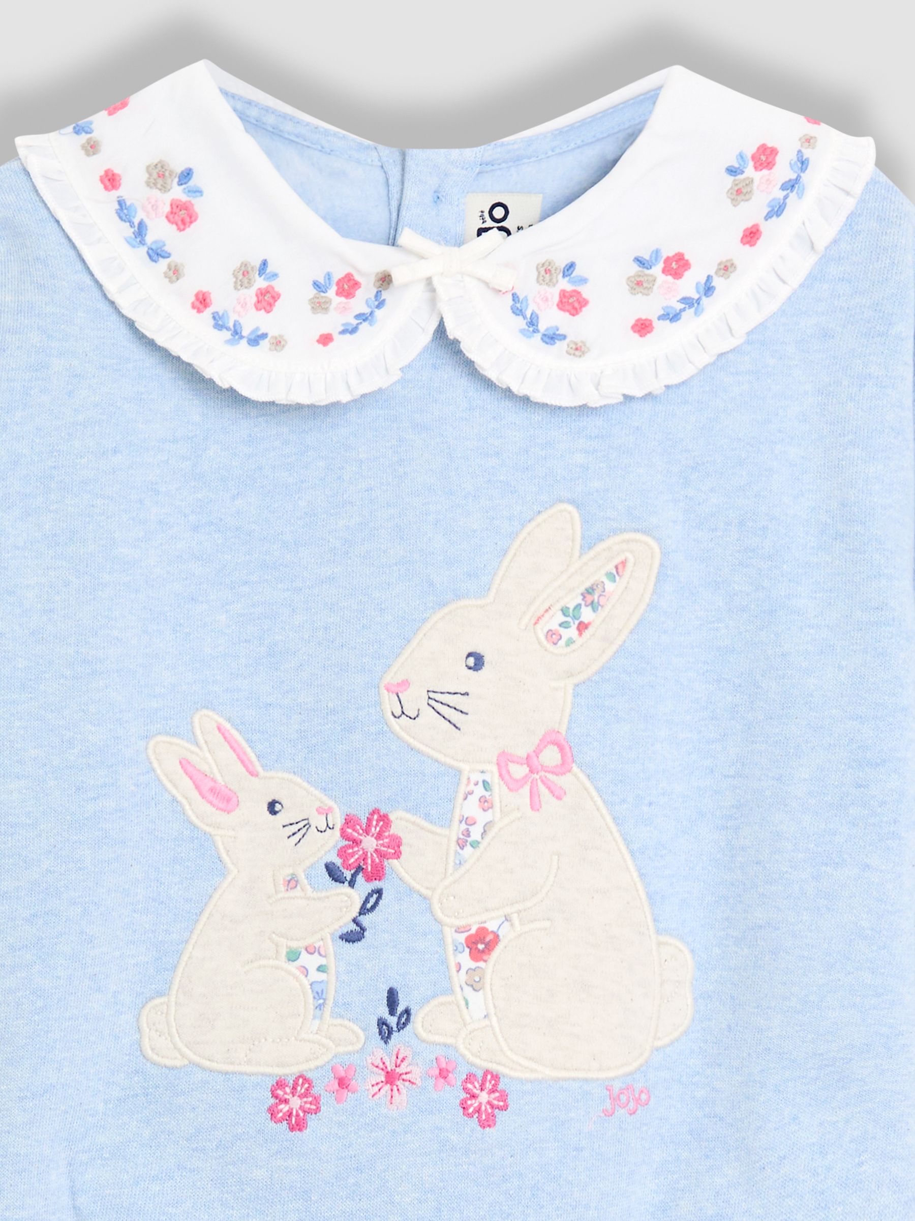 Blue Appliqué Collar Sweatshirt - Image 3 of 3