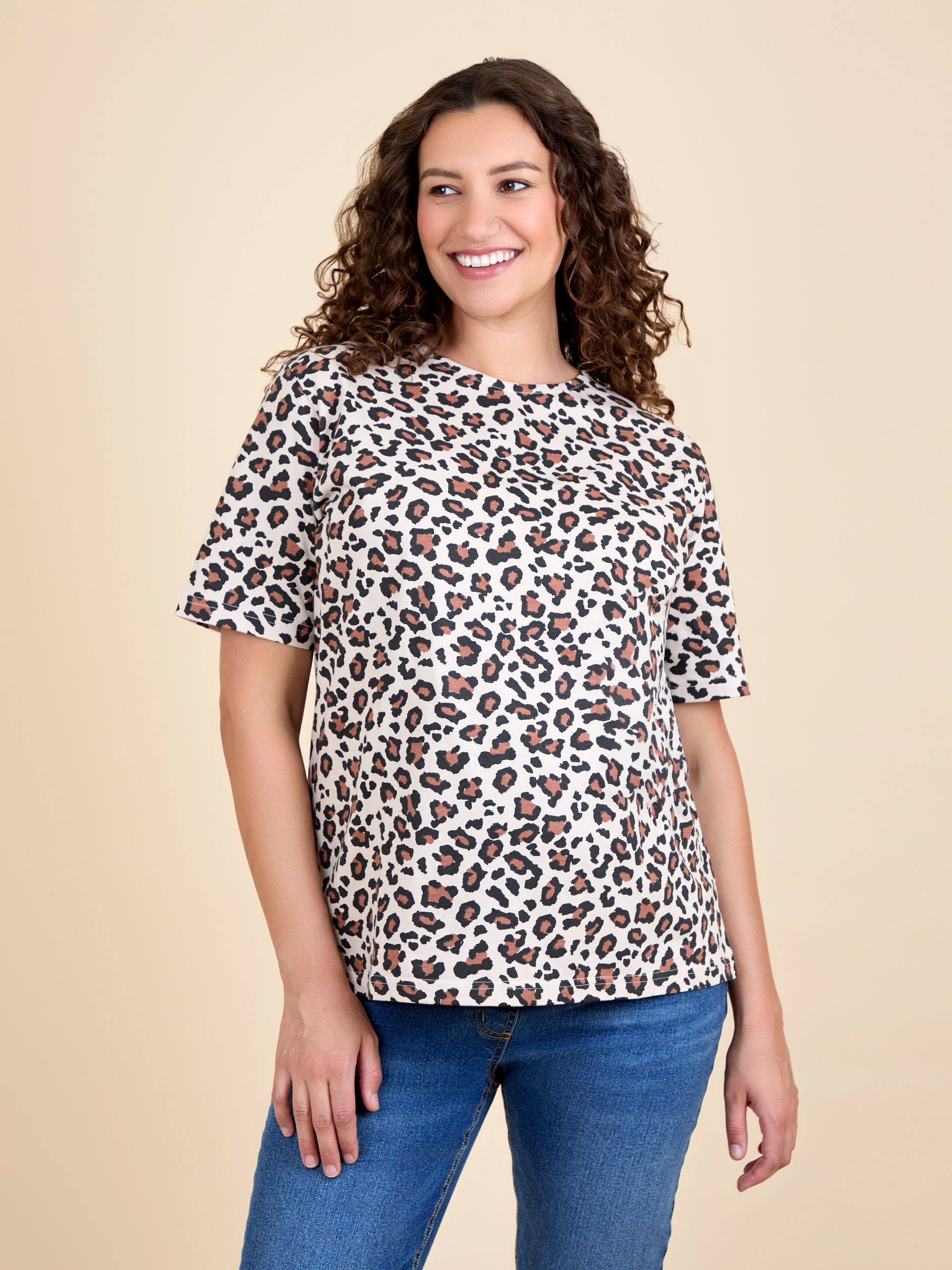 Light Brown Oversized Boyfriend Maternity T-Shirt - Image 1 of 4
