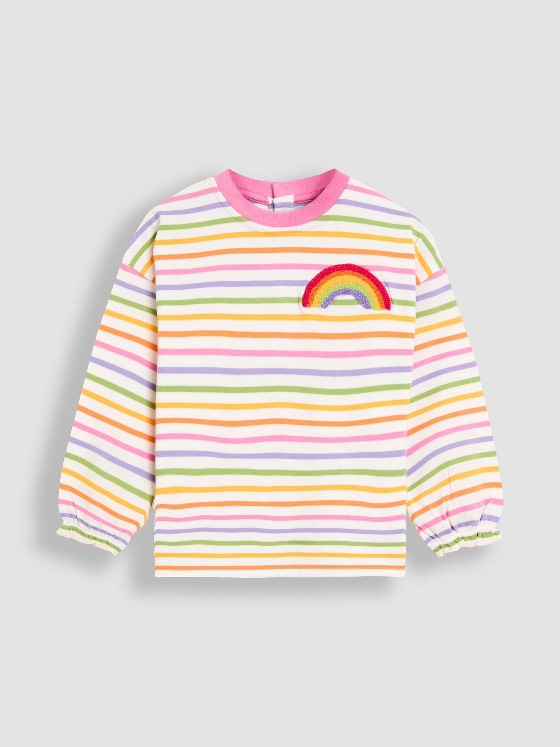Purple Drop Shoulder Stripe Top - Image 1 of 3