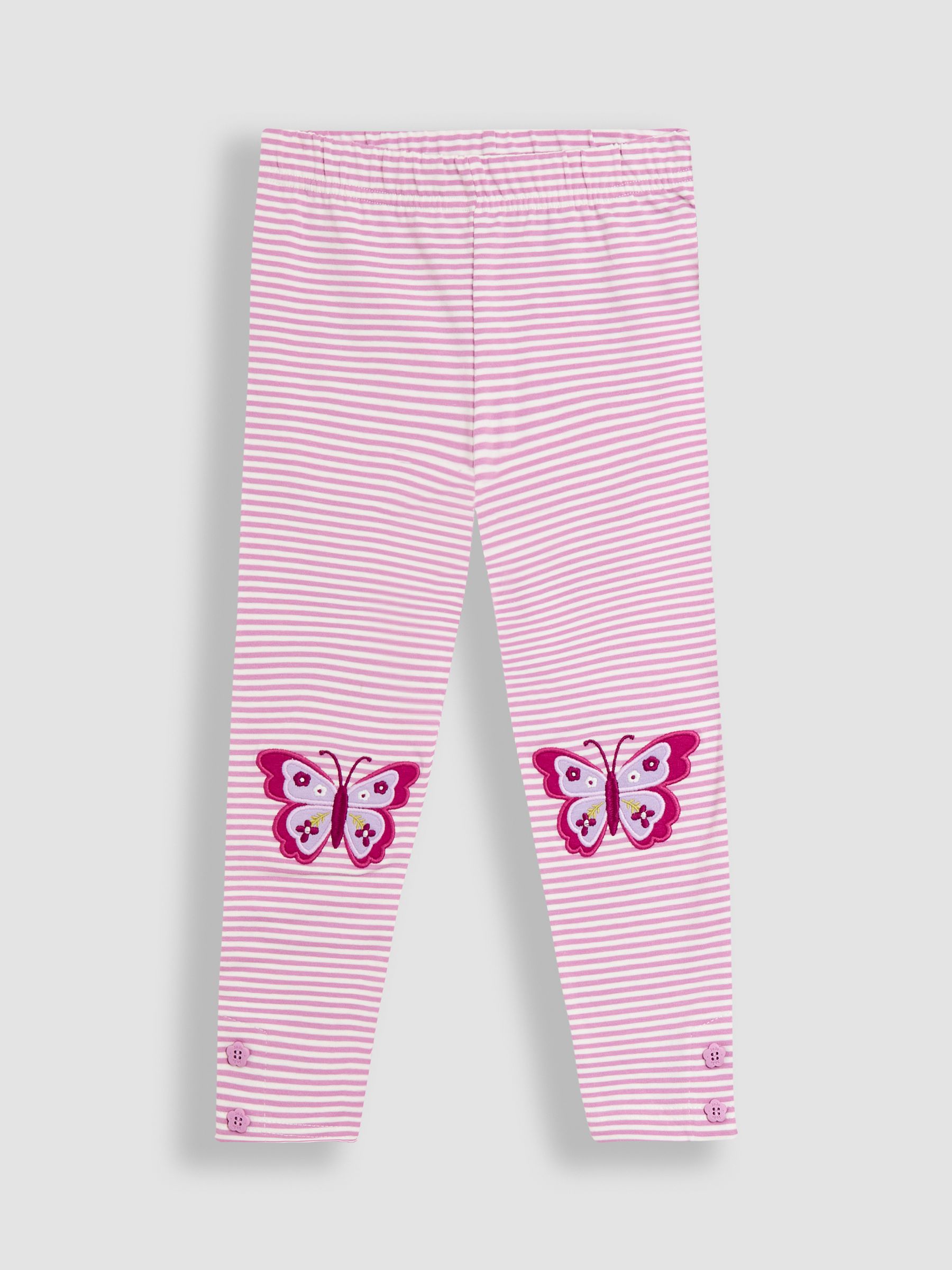Purple Butterfly 2-Pack Appliqué Knee Leggings - Image 2 of 5