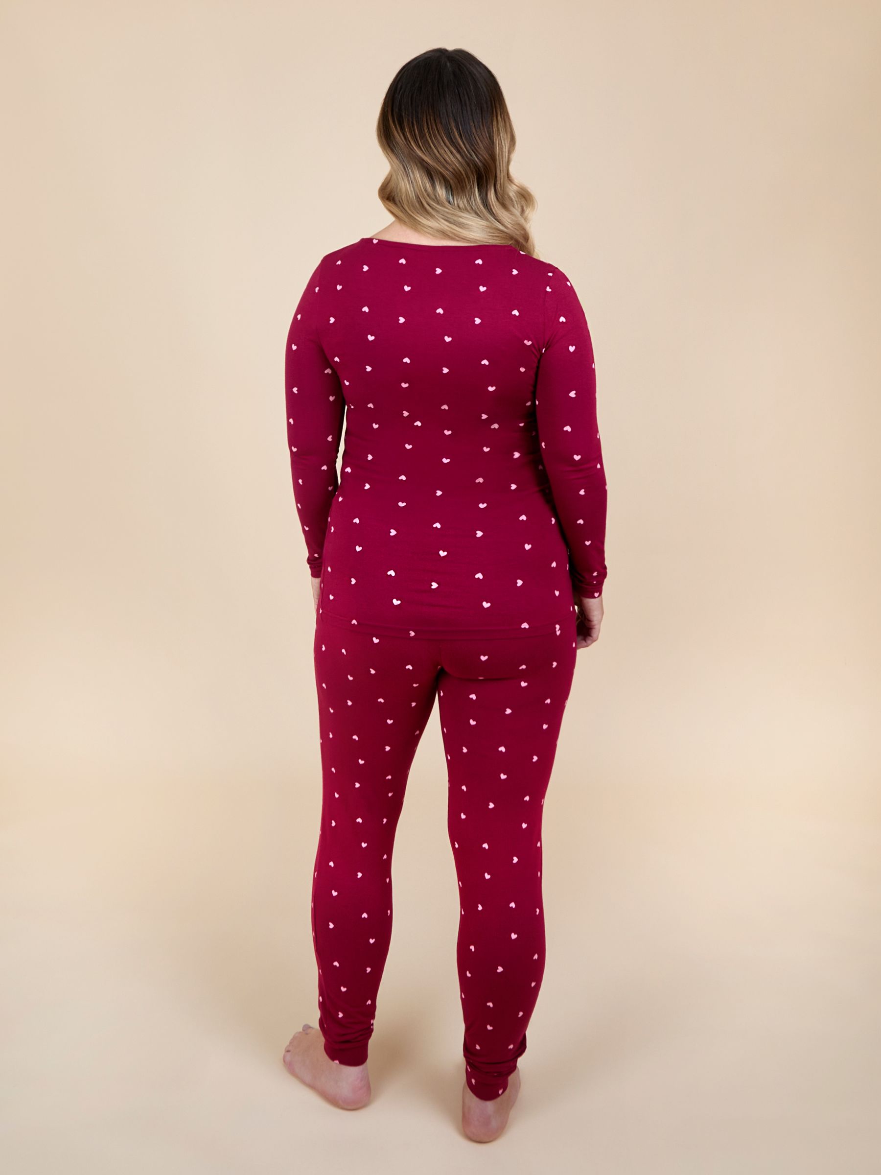 Red Maternity & Nursing Heart Pyjama Set - Image 2 of 6