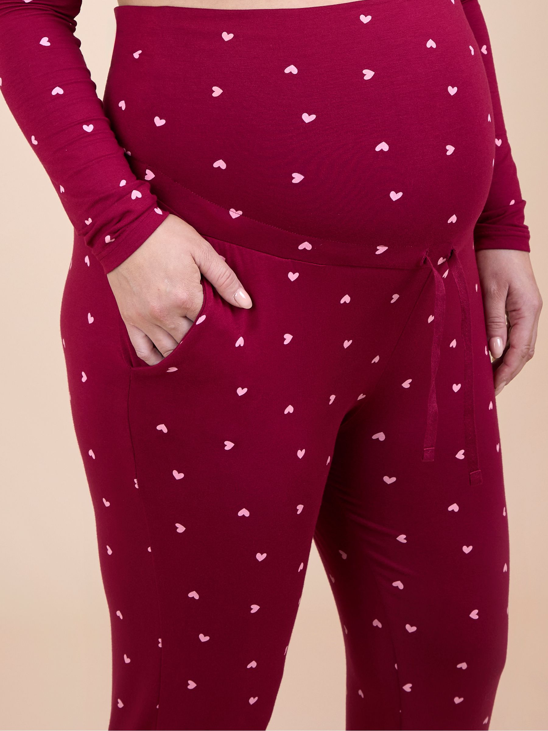 Red Maternity & Nursing Heart Pyjama Set - Image 6 of 6