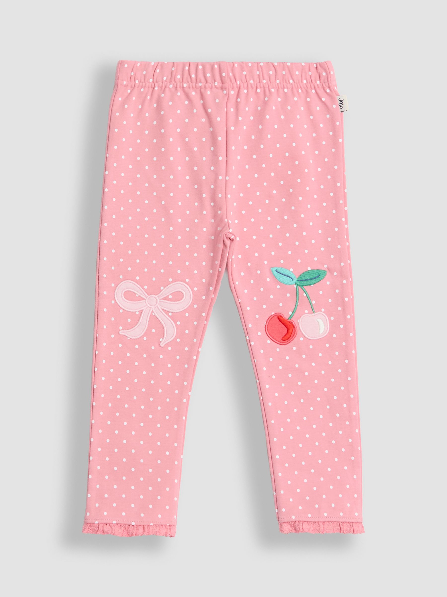 Rose Pink Cherry 2-Pack Appliqué Knee Leggings - Image 2 of 5