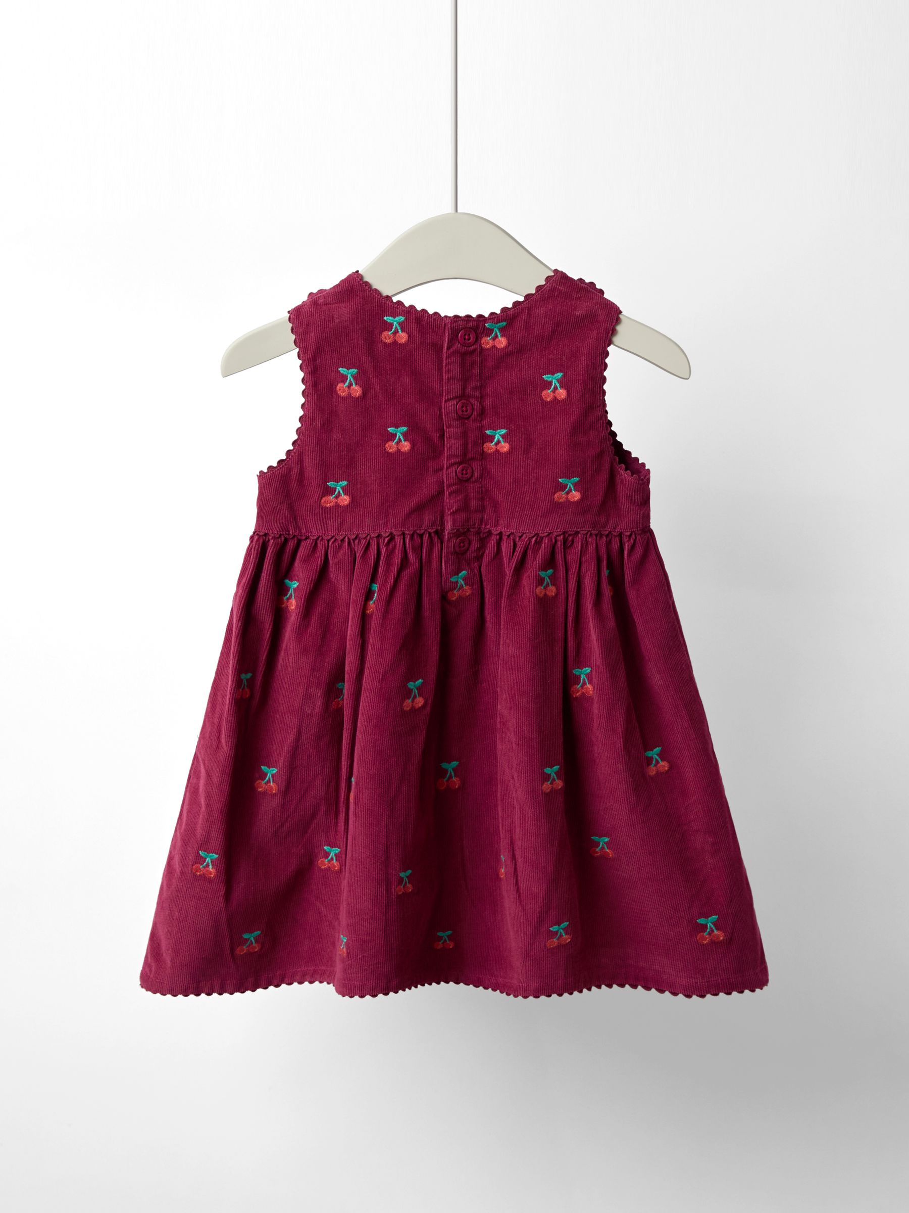 Plum Embroidered Cord Pinafore Dress - Image 2 of 4