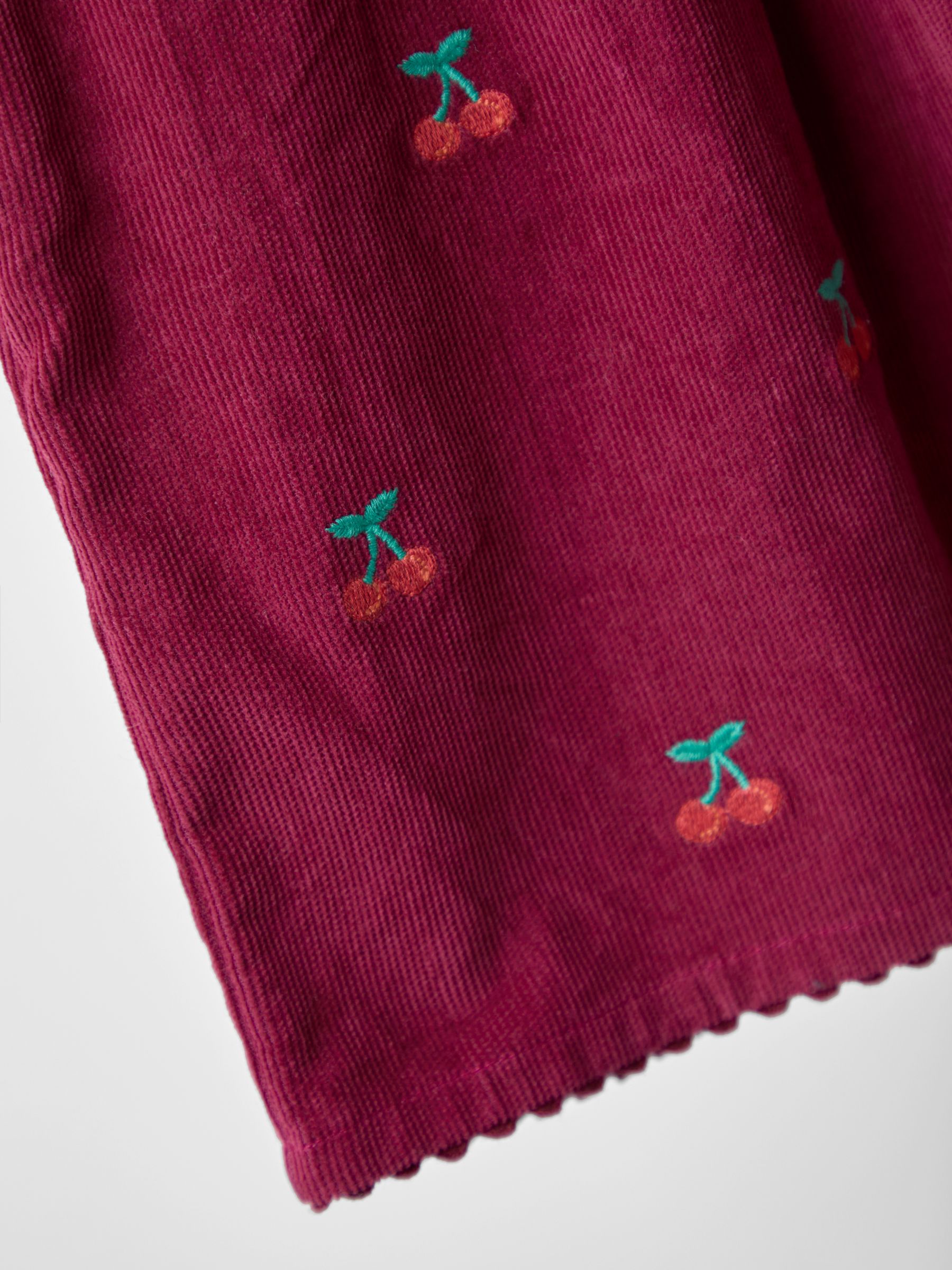Plum Embroidered Cord Pinafore Dress - Image 4 of 4