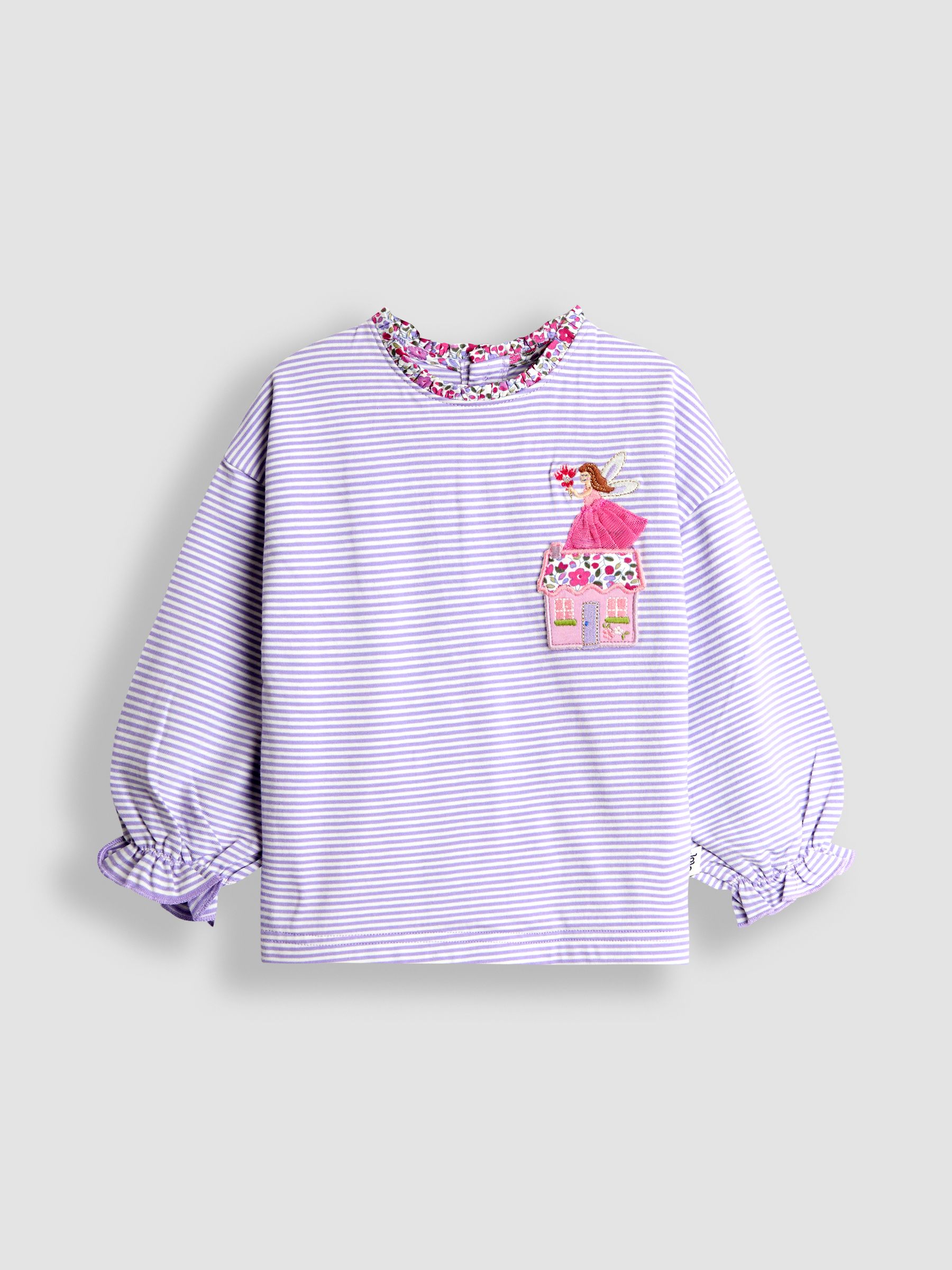 Blue Drop Shoulder Stripe Top - Image 1 of 3