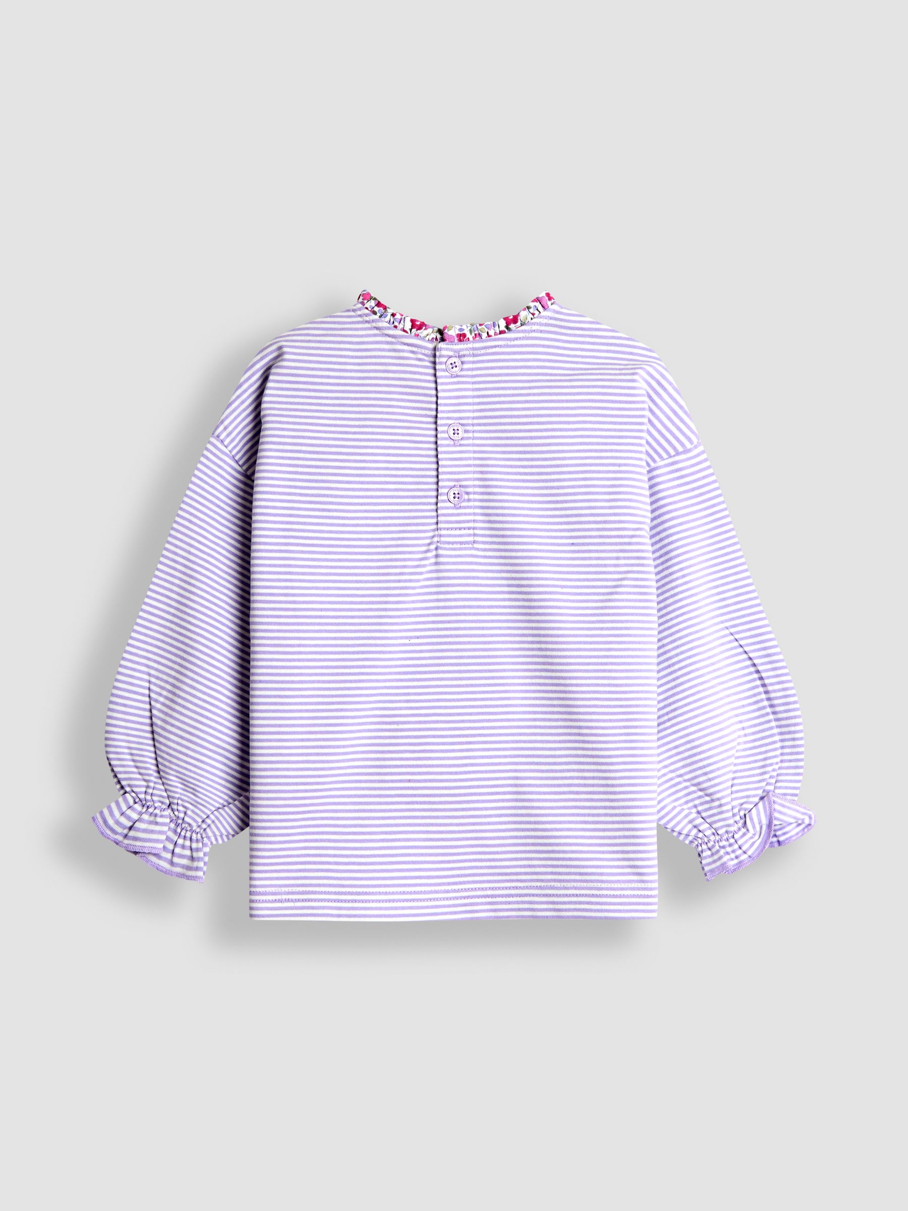 Blue Drop Shoulder Stripe Top - Image 2 of 3