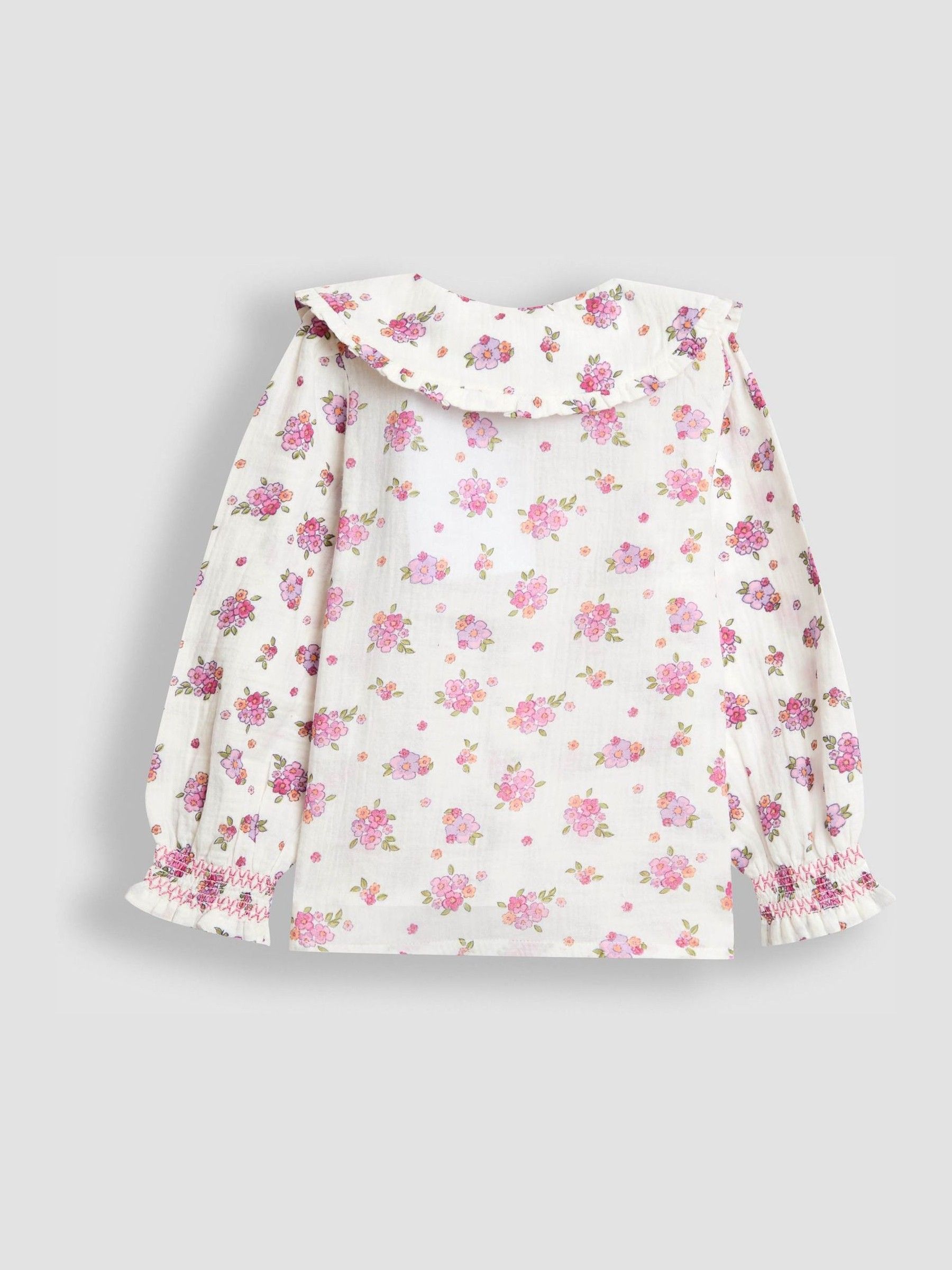 Floral Cream Frill Collar Blouse - Image 4 of 6