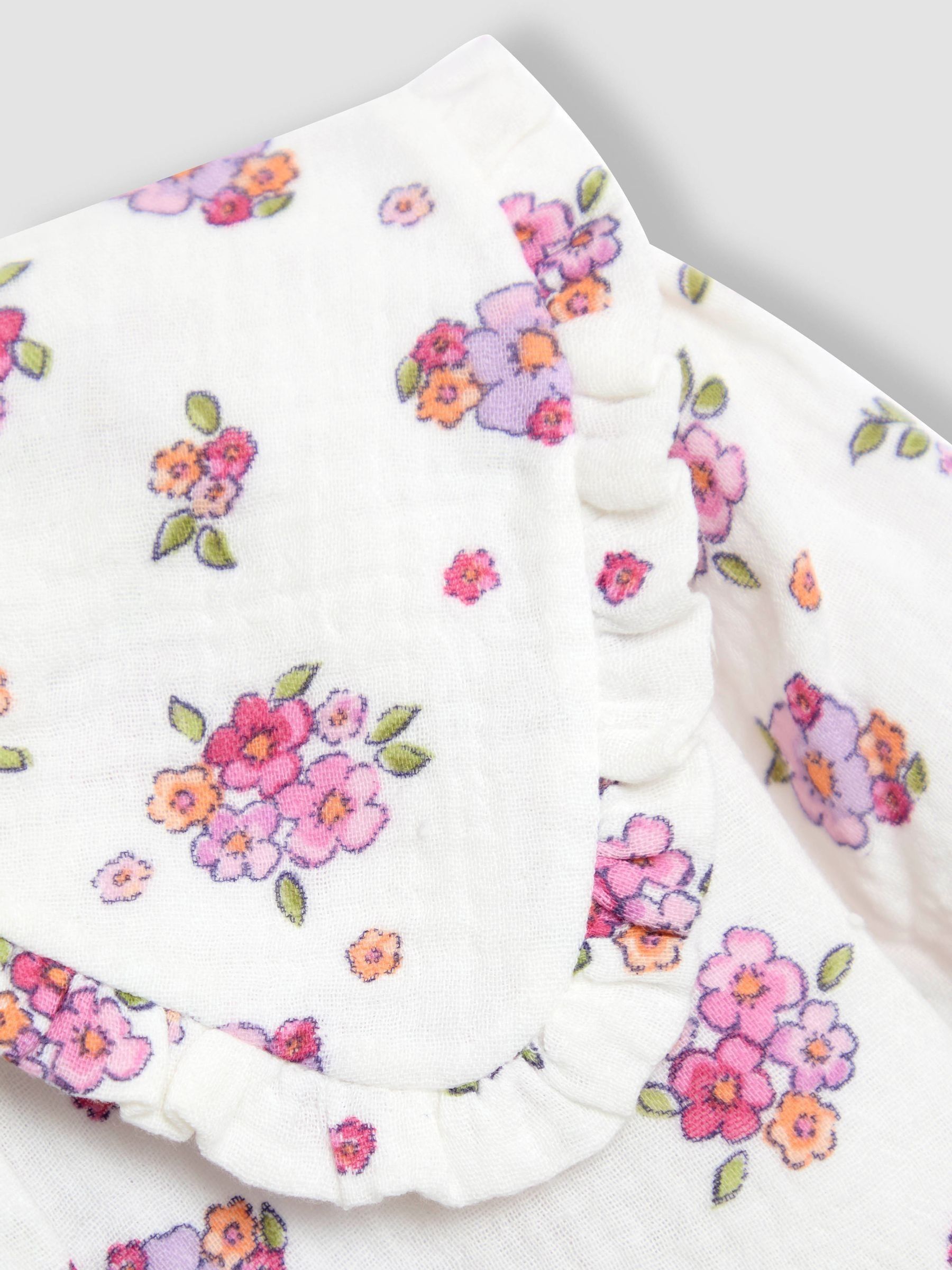 Floral Cream Frill Collar Blouse - Image 5 of 6