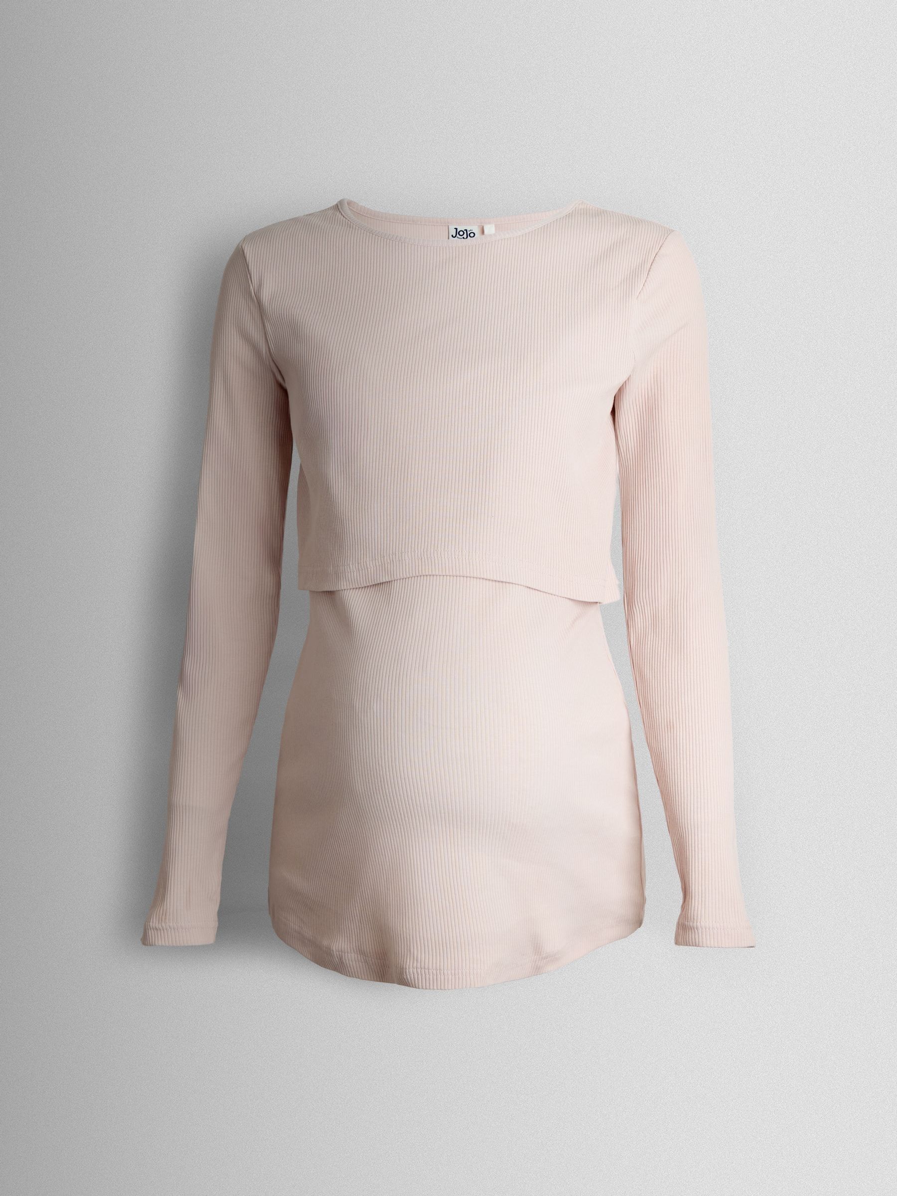 Pink 2-Pack Ribbed Maternity & Nursing Top - Image 13 of 15