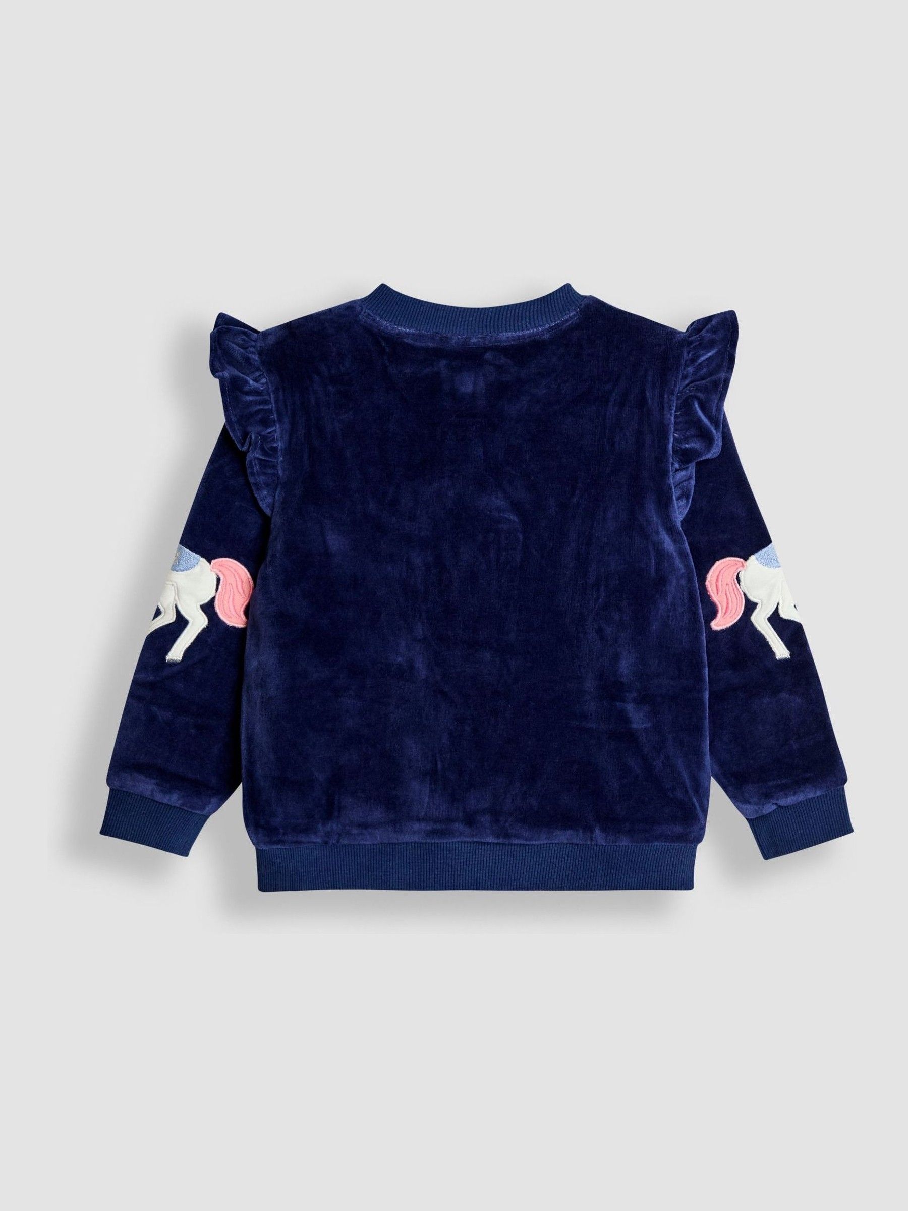 Blue Embroidered Frill Velour Jacket - Image 2 of 4