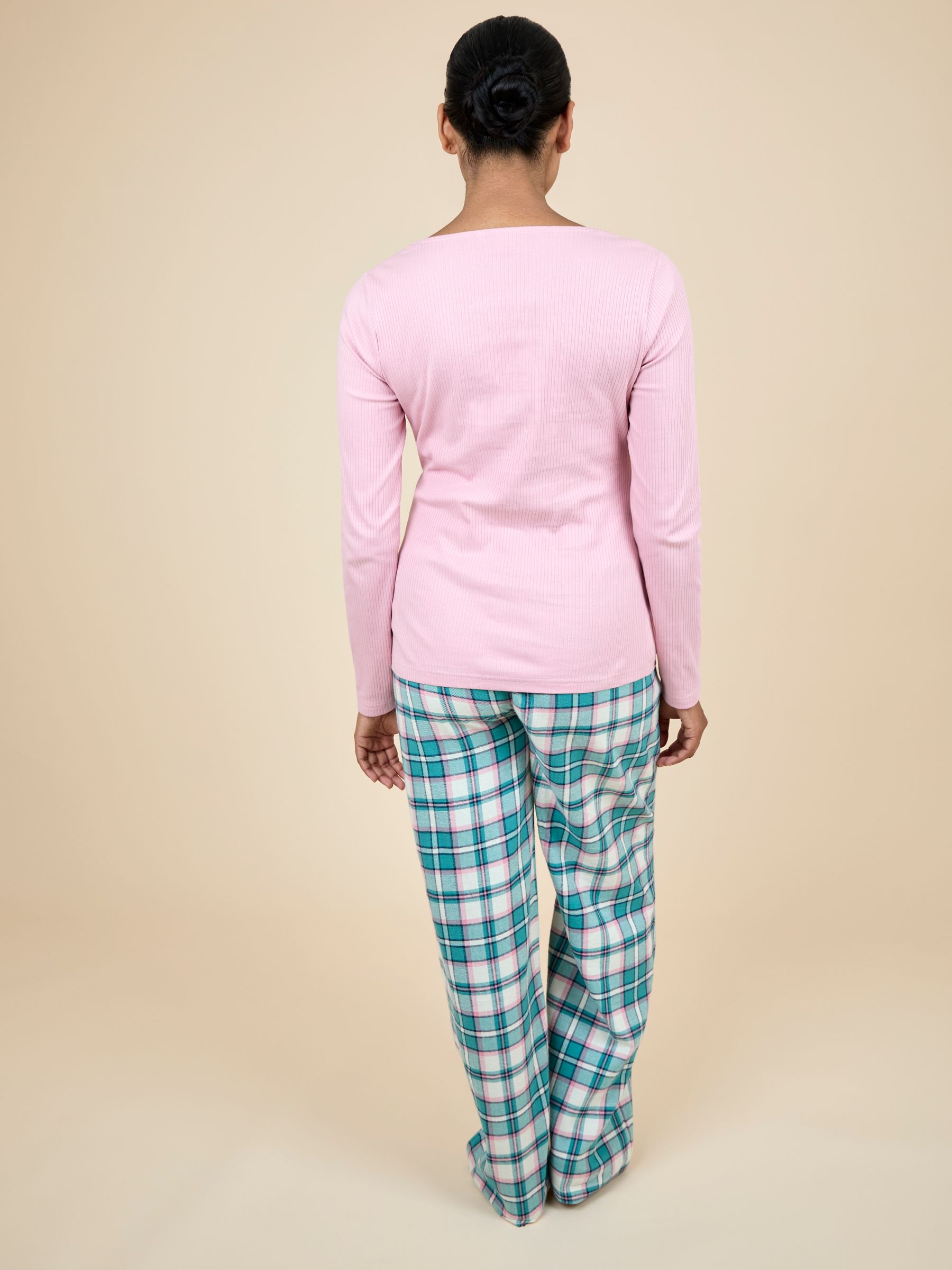 Pink Maternity Check Pyjama Set - Image 3 of 6