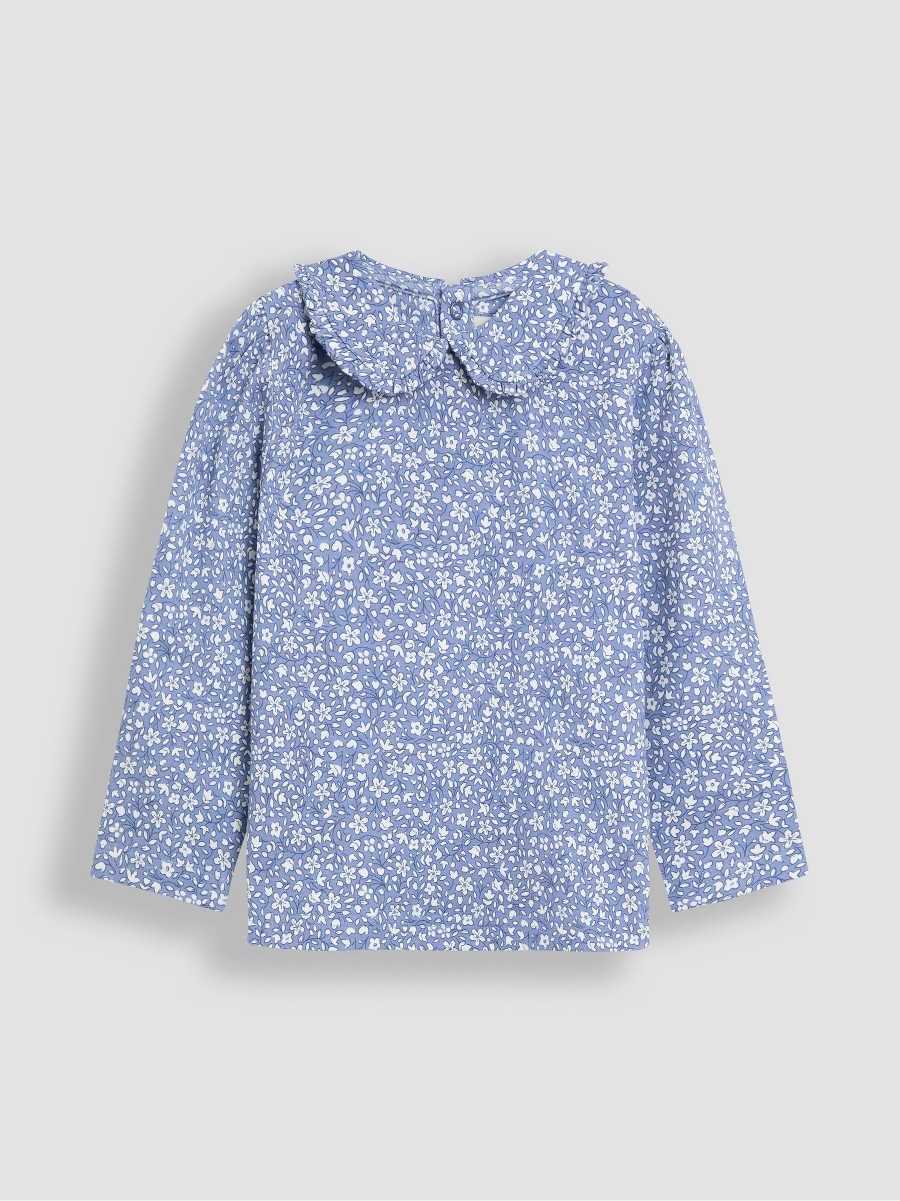 Blue 2-Pack Printed Collar Tops - Image 4 of 6