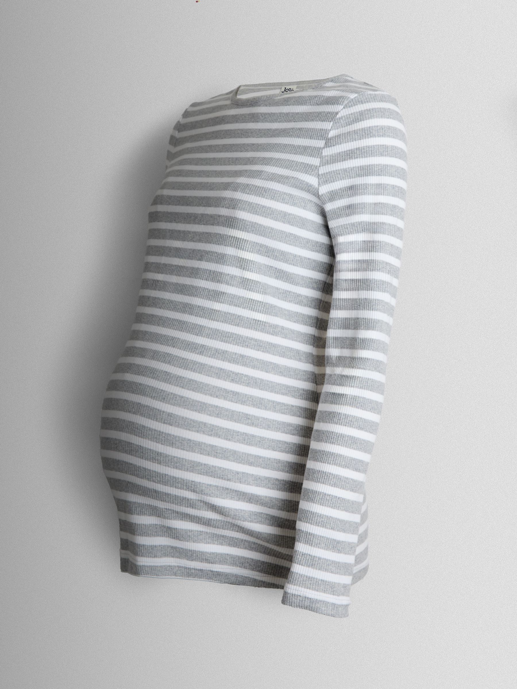 Grey 2-Pack Ribbed Maternity Tops - Image 12 of 13