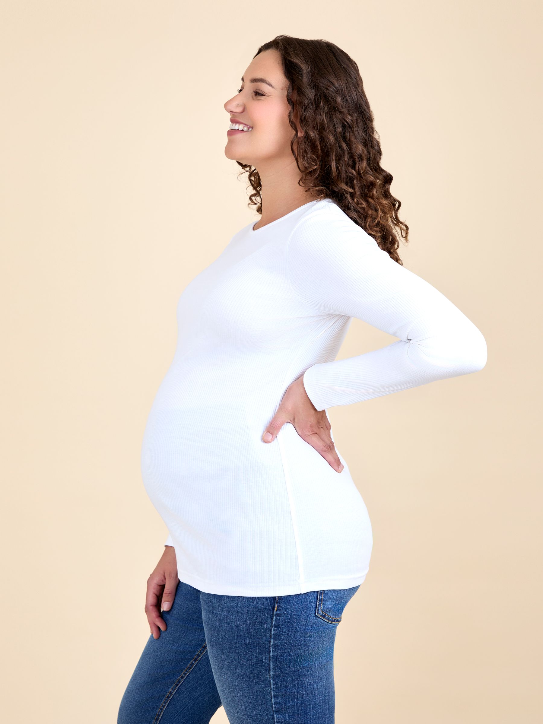 Grey 2 Pack Ribbed Maternity Tops - Image 3 of 8