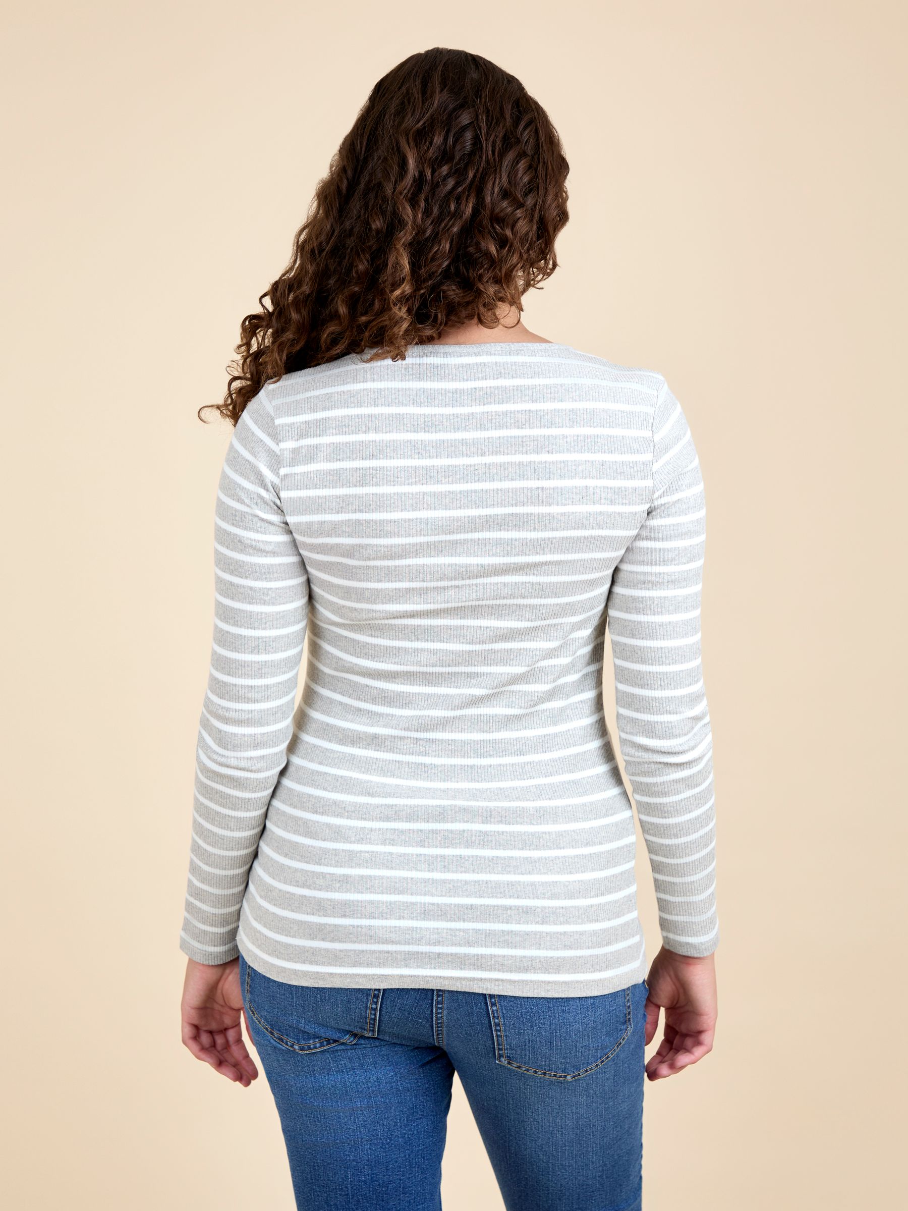 Grey 2 Pack Ribbed Maternity Tops - Image 6 of 8