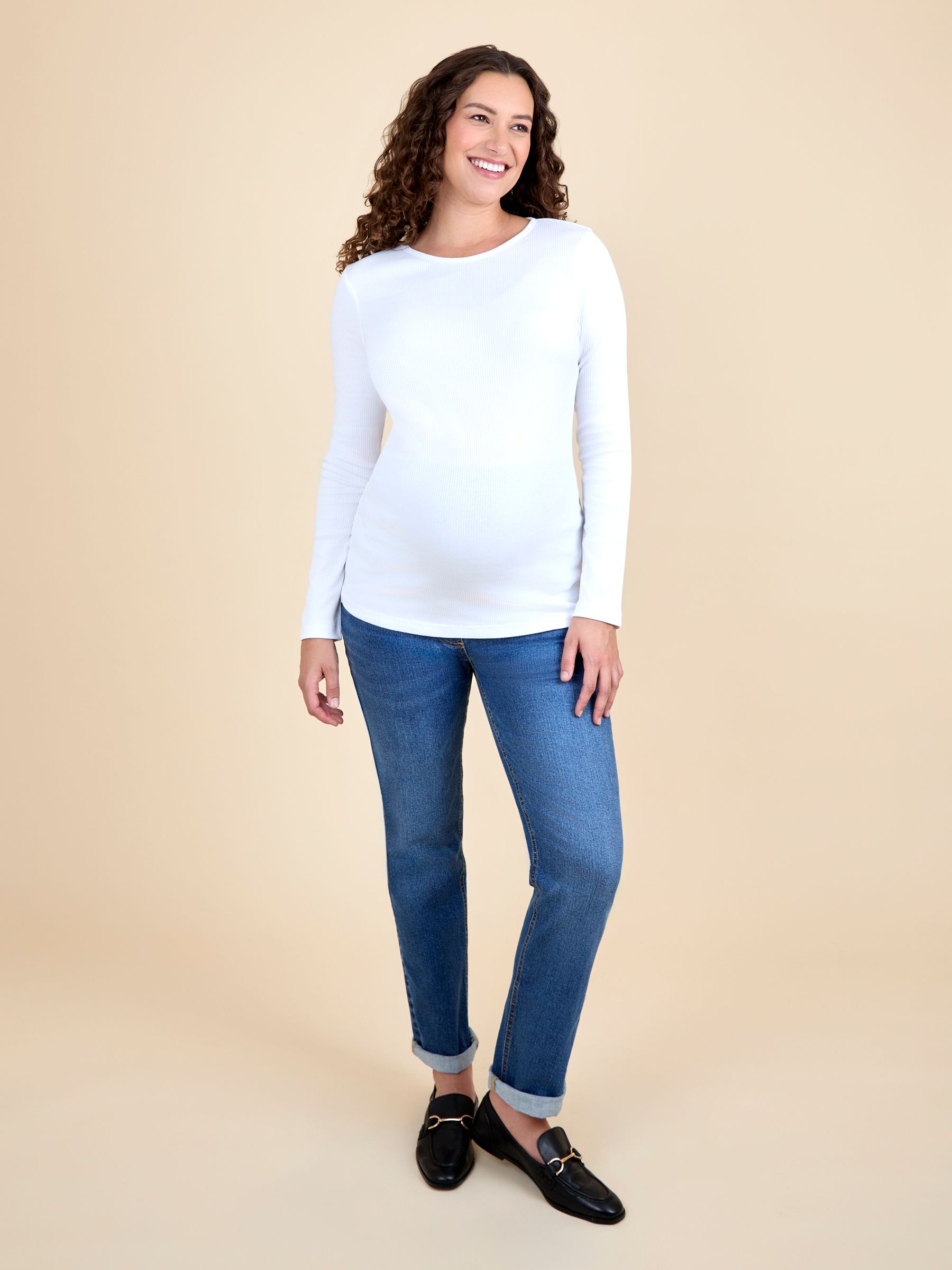 Grey 2 Pack Ribbed Maternity Tops - Image 7 of 8