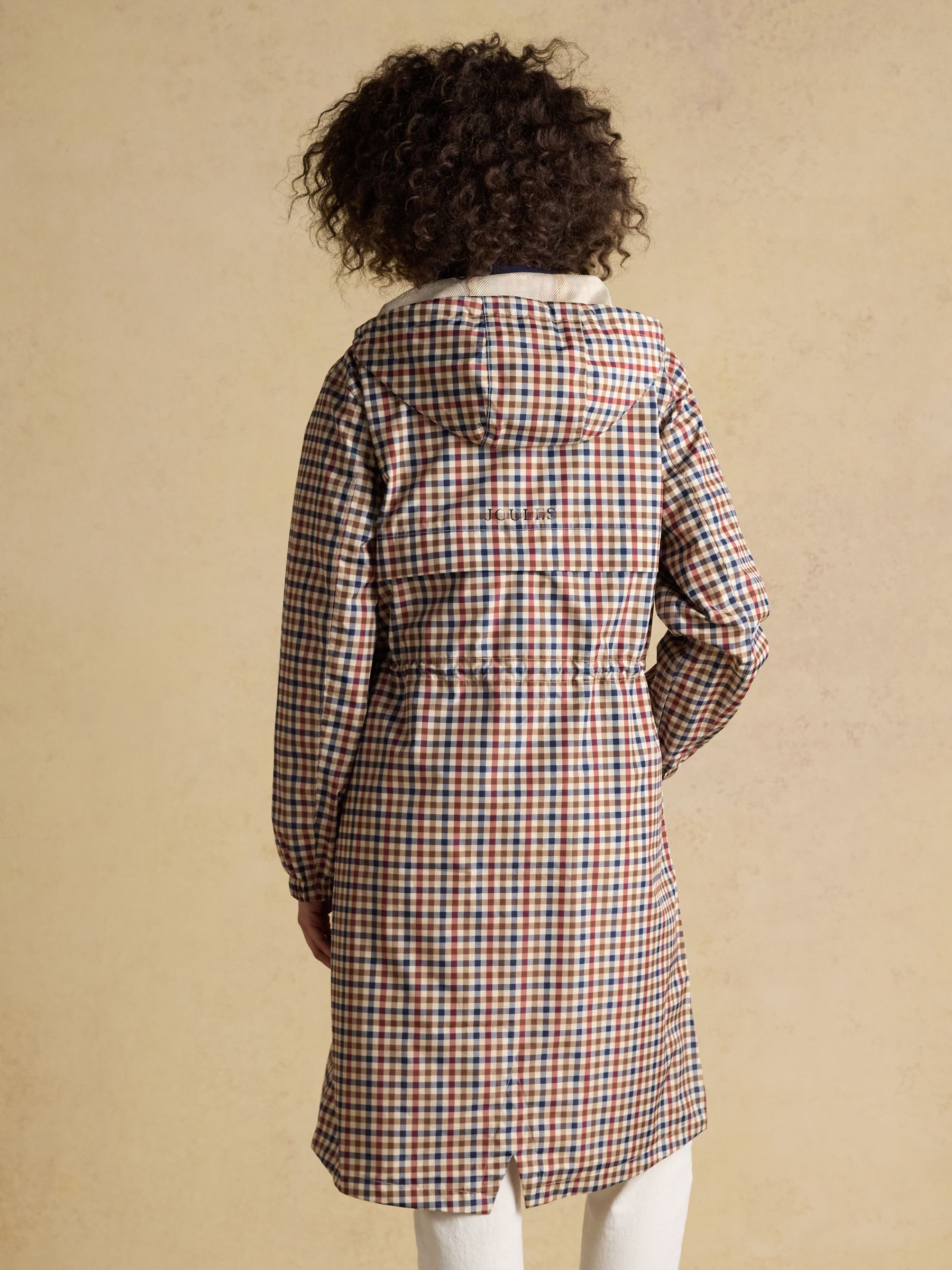 Holkham Gingham Waterproof Packable Raincoat With Hood - Image 6 of 14