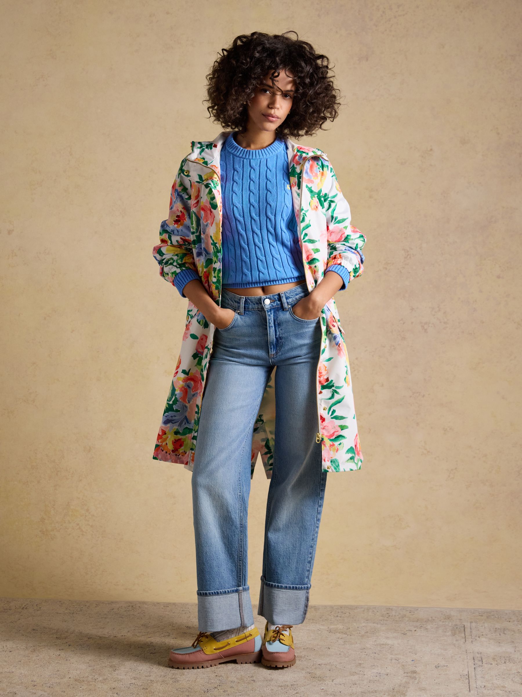 Holkham Floral Waterproof Packable Raincoat With Hood - Image 3 of 12