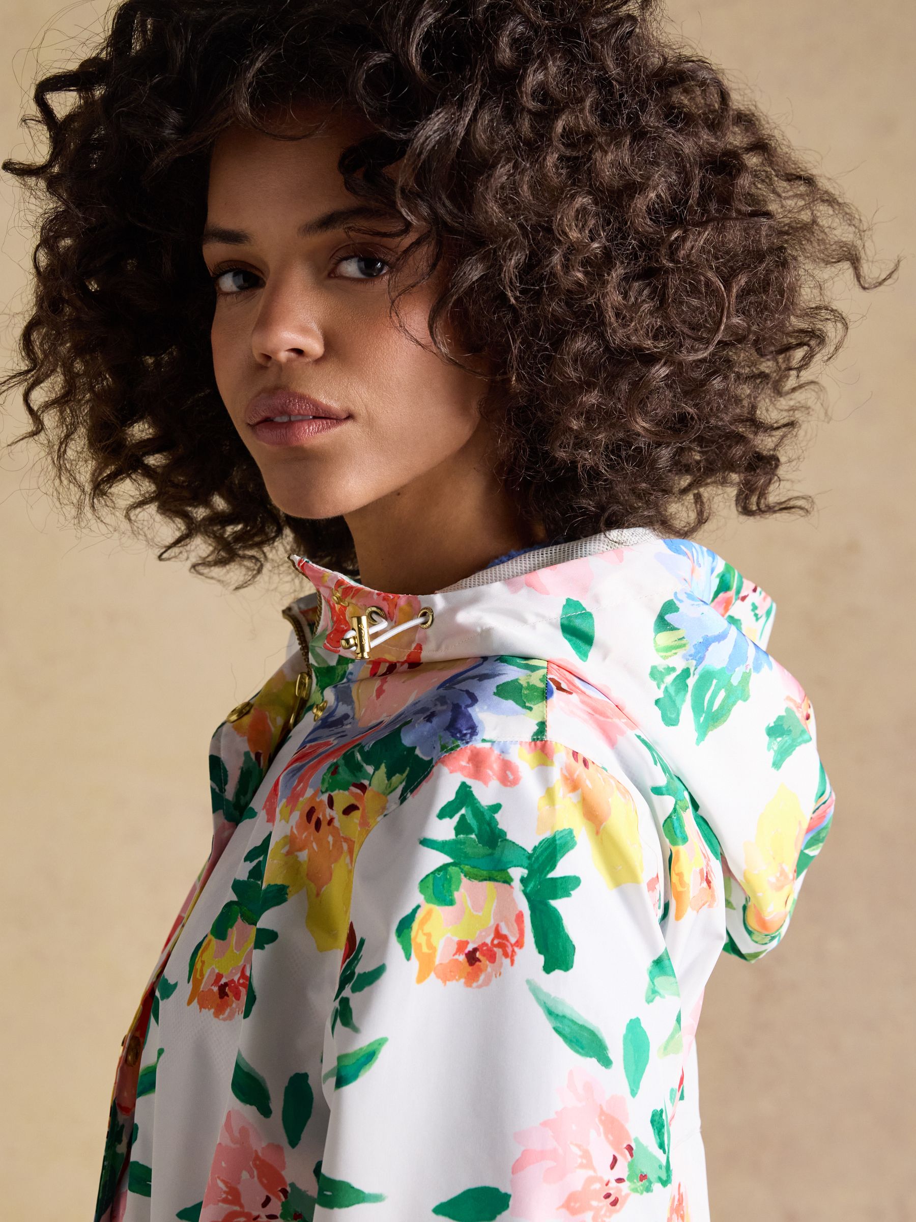 Holkham Floral Waterproof Packable Raincoat With Hood - Image 5 of 12