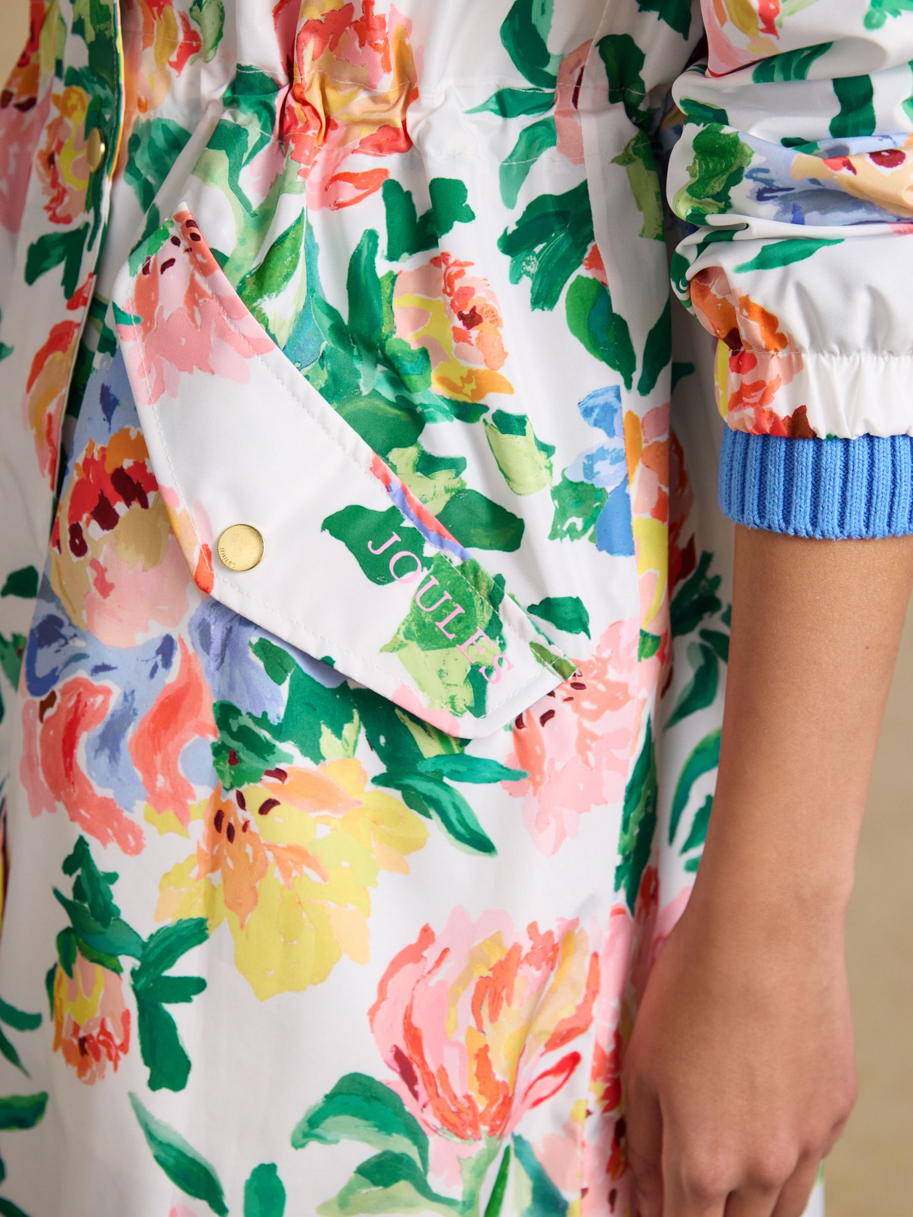 Holkham Floral Waterproof Packable Raincoat With Hood - Image 6 of 12