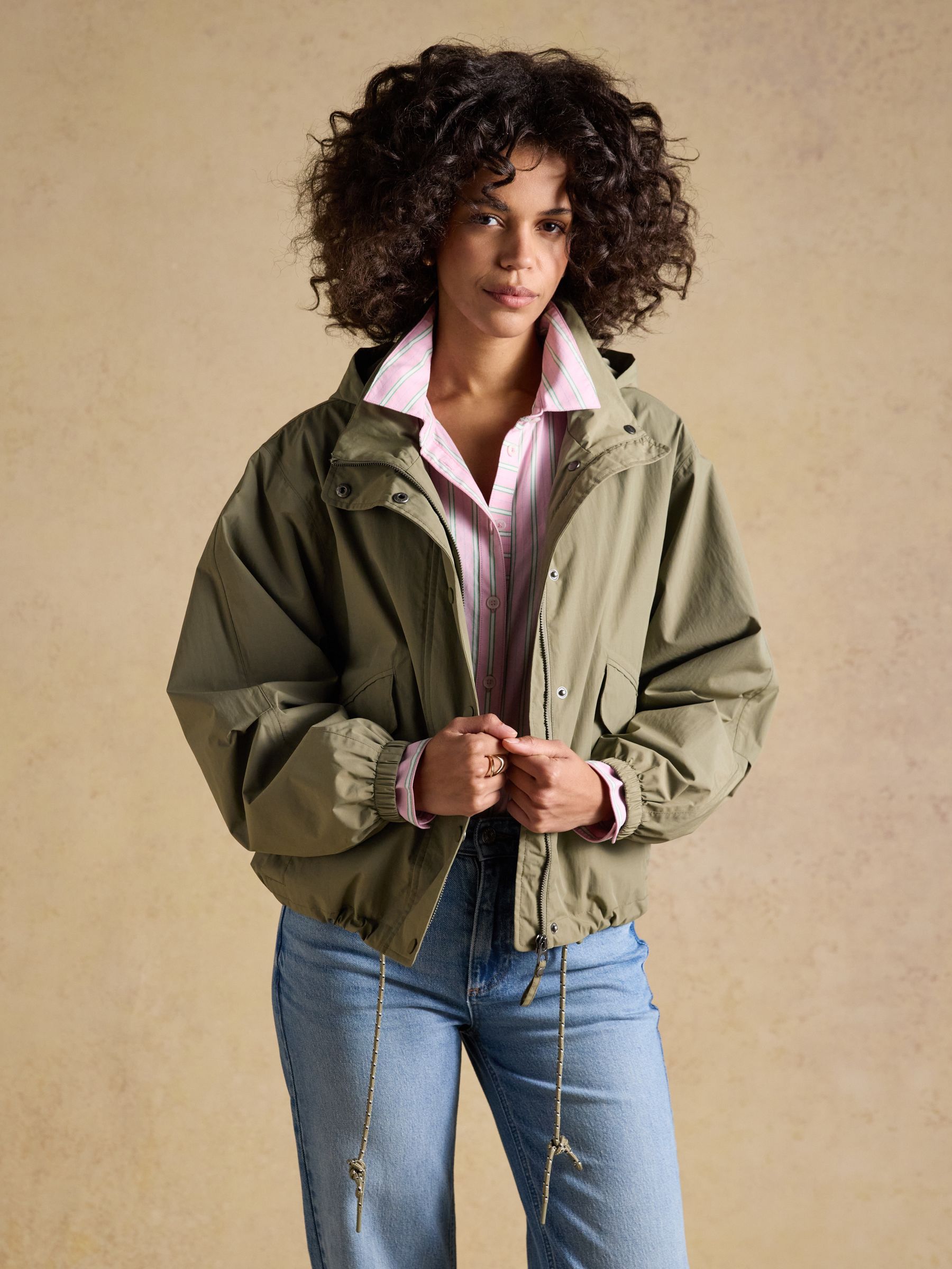 Hove Khaki Green Waterproof Windbreaker Jacket - Image 11 of 16