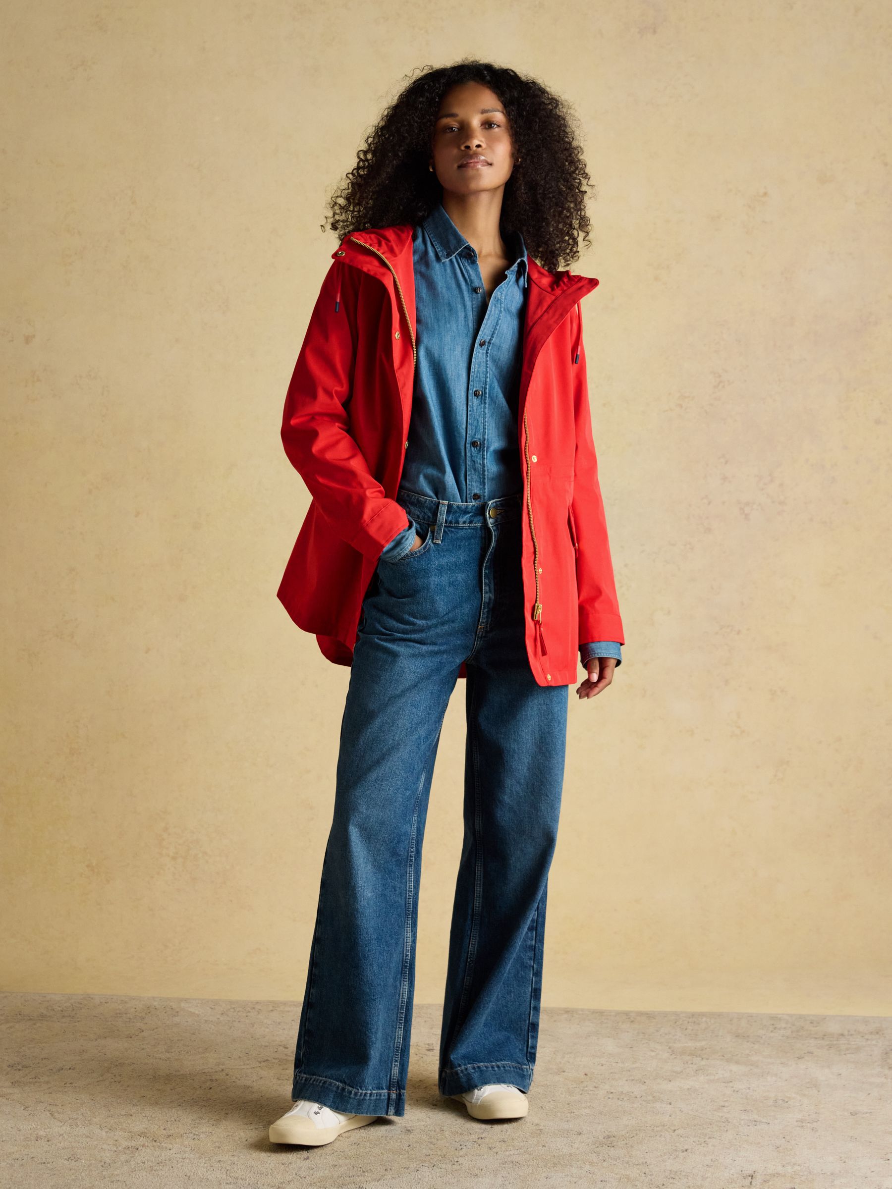 Portwell Red Waterproof Raincoat With Hood and Adjustable Waist - Image 3 of 11