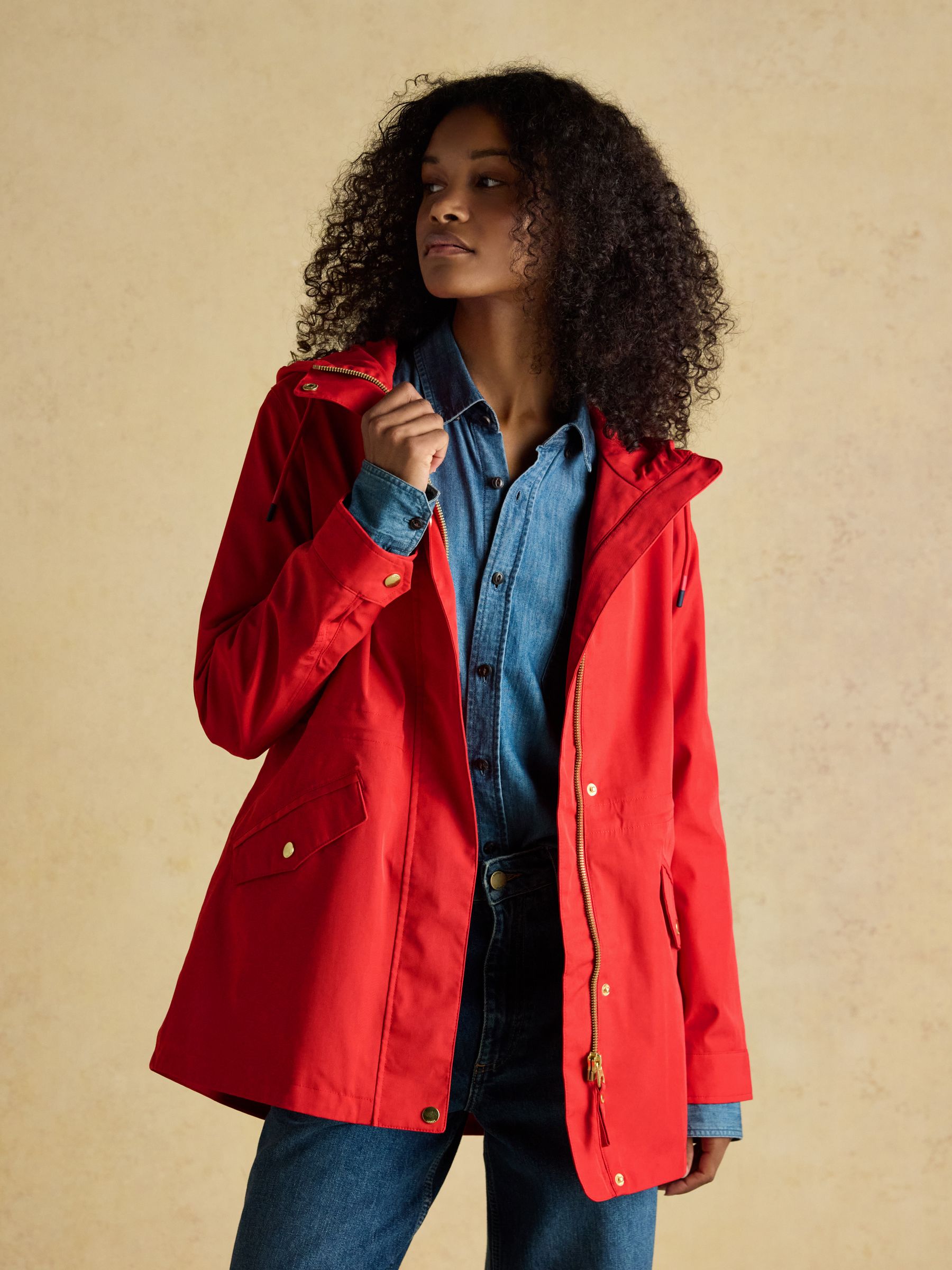 Portwell Red Waterproof Raincoat With Hood and Adjustable Waist - Image 5 of 11