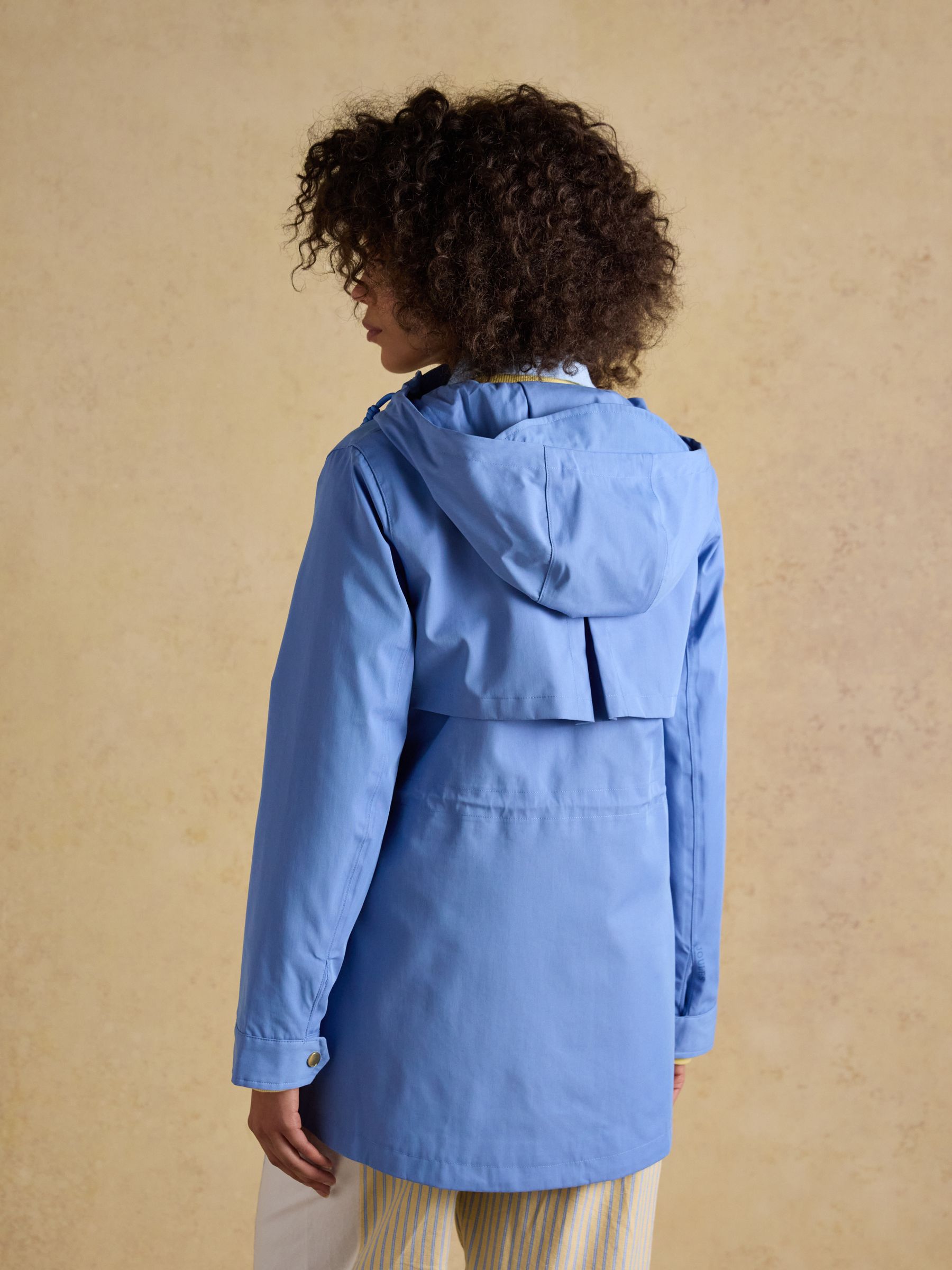 Portwell Blue Hooded Waterproof Raincoat | Joules