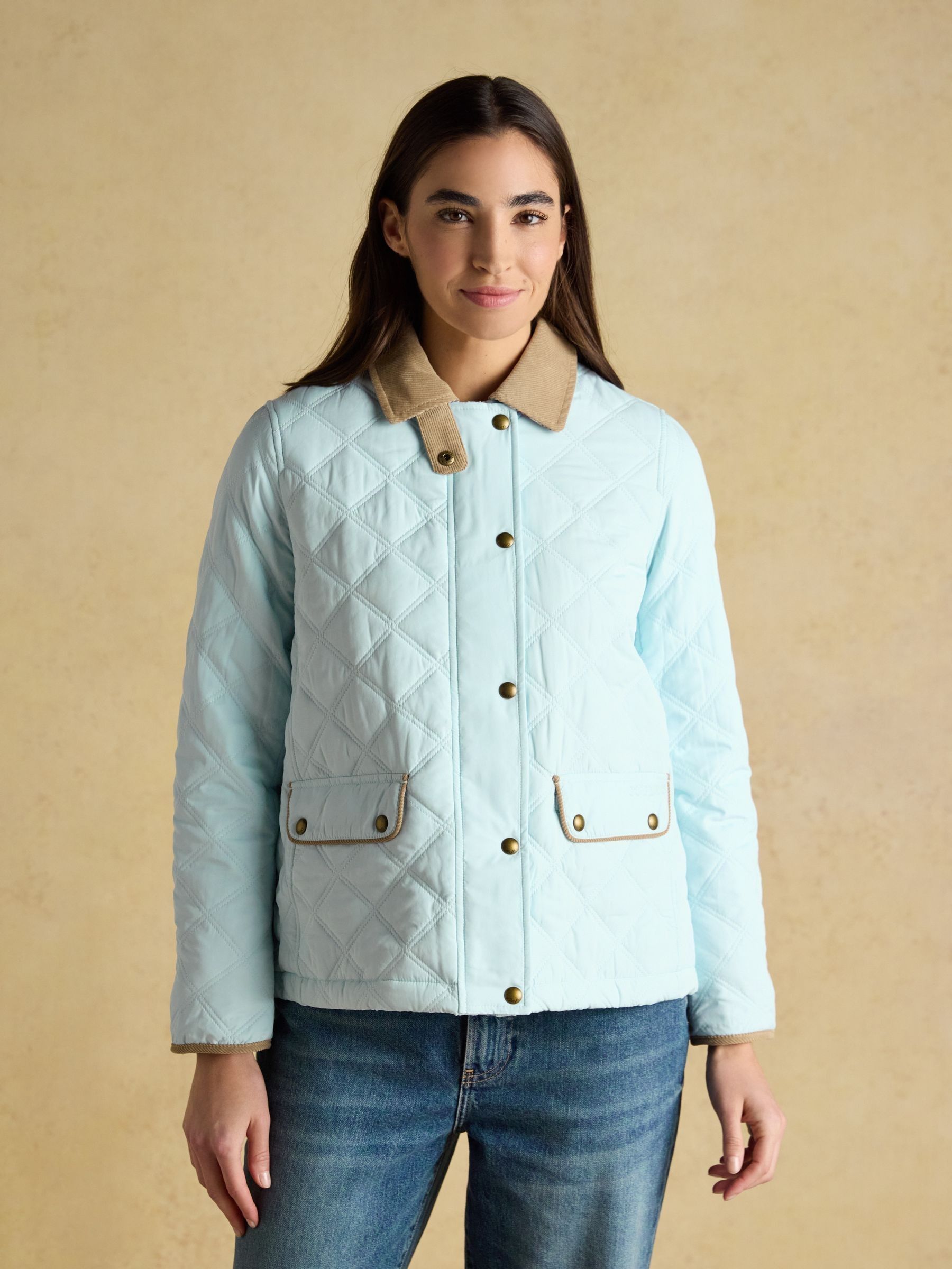 Harrogate Blue Showerproof Diamond Quilted Barn Jacket - Image 1 of 12