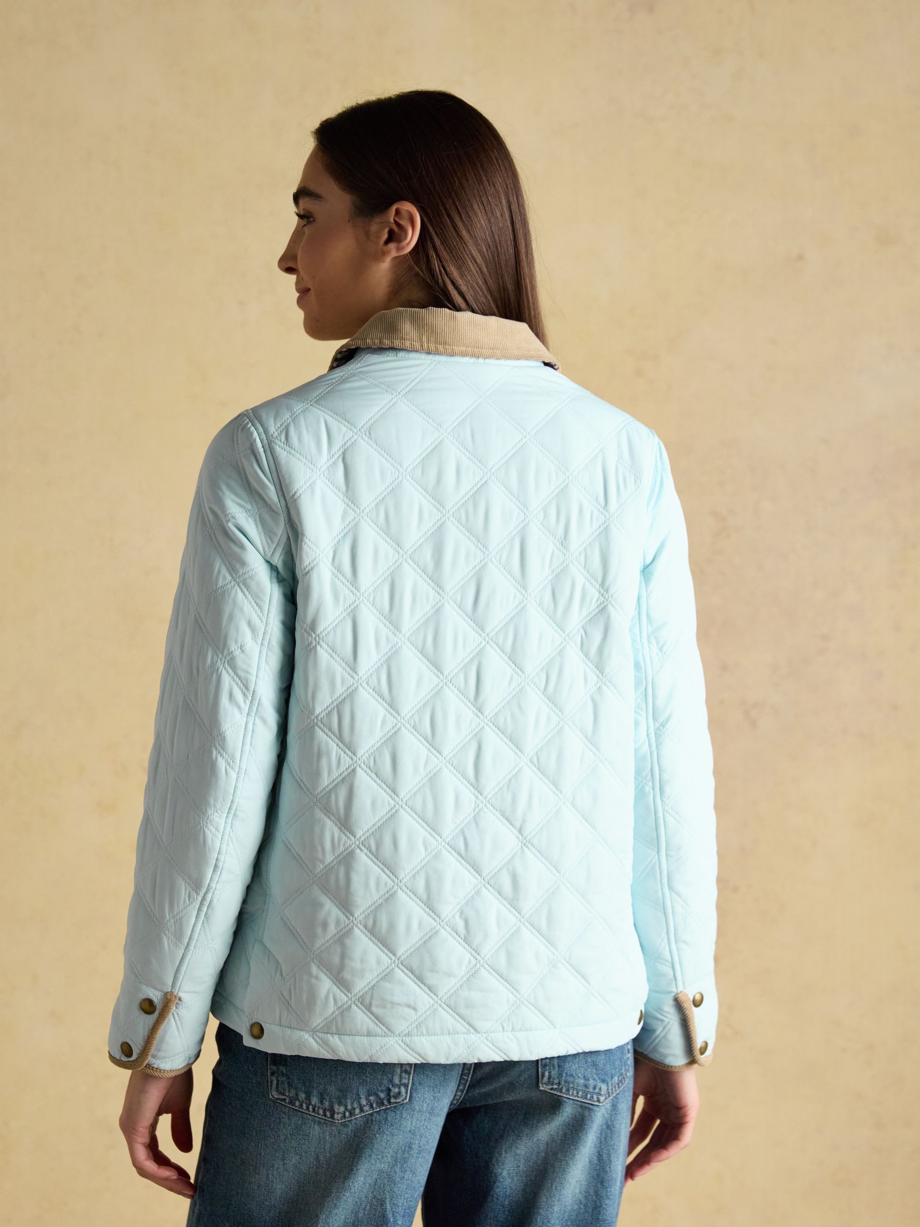 Harrogate Blue Showerproof Diamond Quilted Barn Jacket - Image 2 of 12