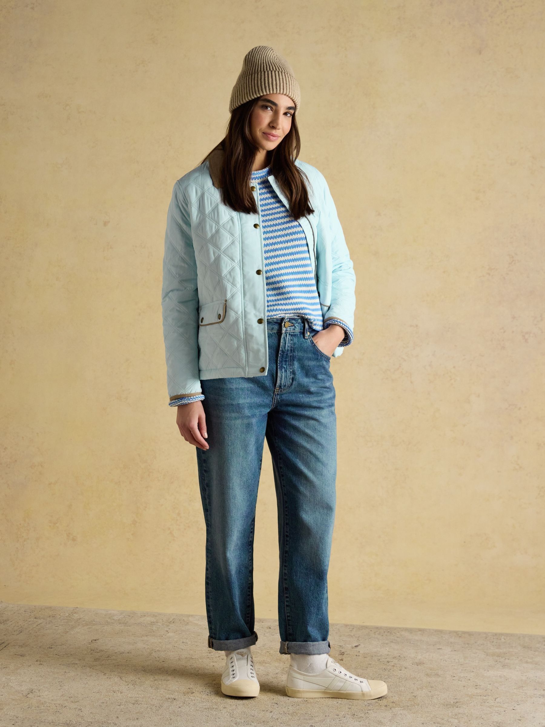 Harrogate Blue Showerproof Diamond Quilted Barn Jacket - Image 3 of 12